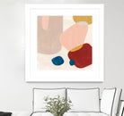 Pink Pebbles III by Eva Watts on GIANT ART - blue  shapes 