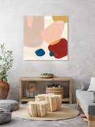 Pink Pebbles III by Eva Watts on GIANT ART - blue  shapes 