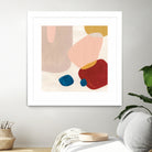 Pink Pebbles III by Eva Watts on GIANT ART - blue  shapes 