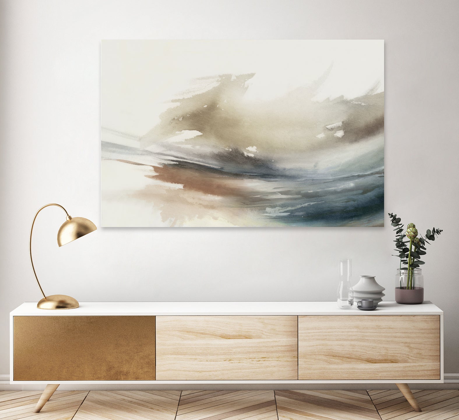 Gentle Abstractions  by Pi Studio  on GIANT ART - brown cloud dancer 