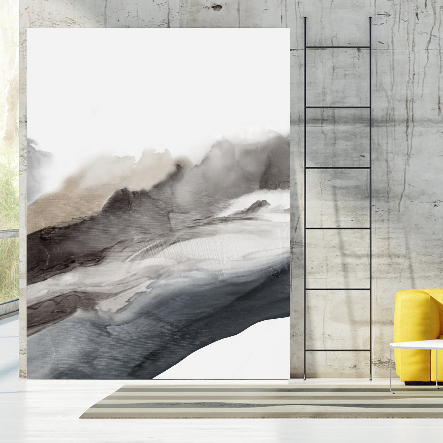 Serene Cascade II by PI Studio  on GIANT ART - beige abstract