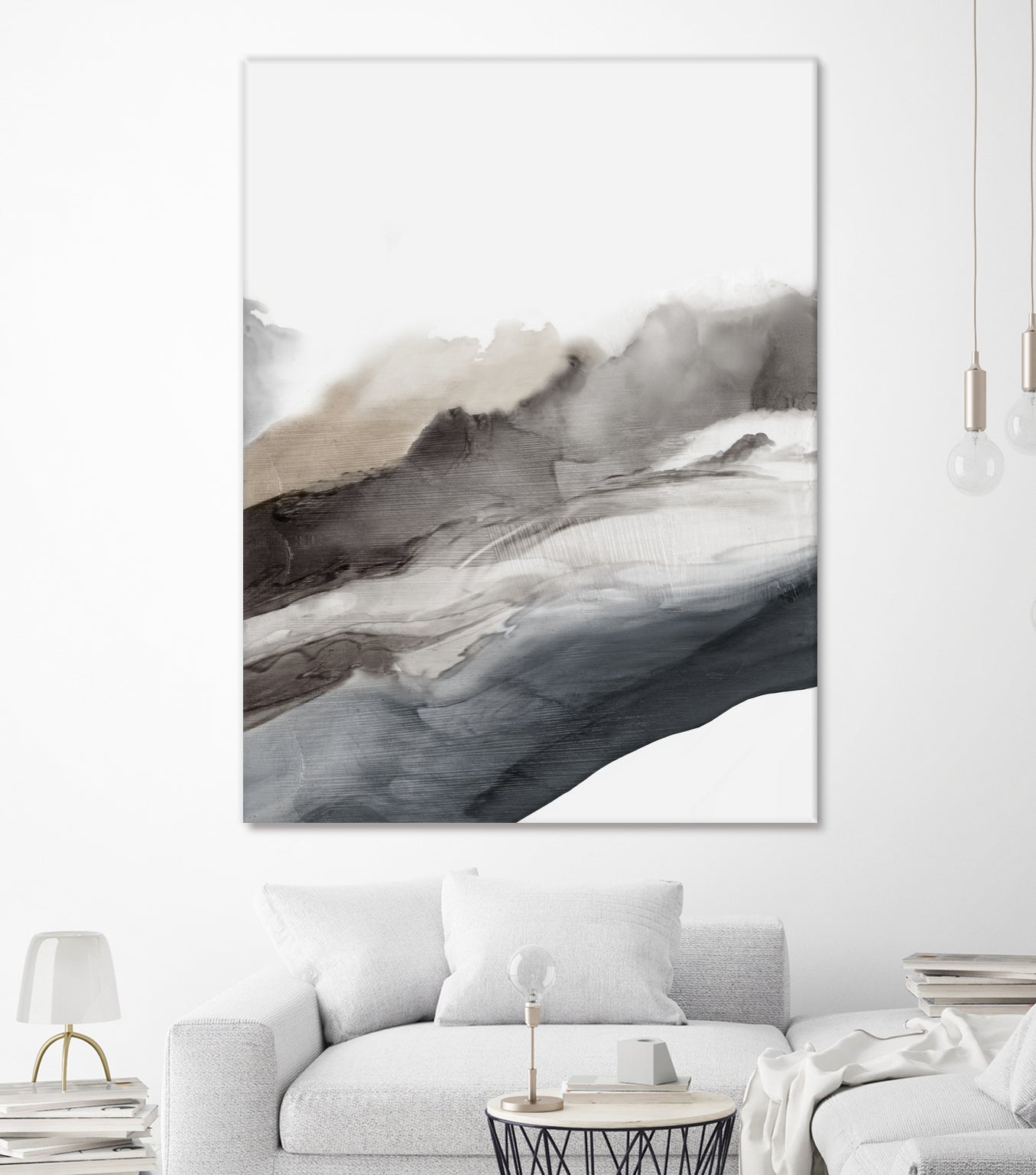 Serene Cascade II by PI Studio  on GIANT ART - beige abstract