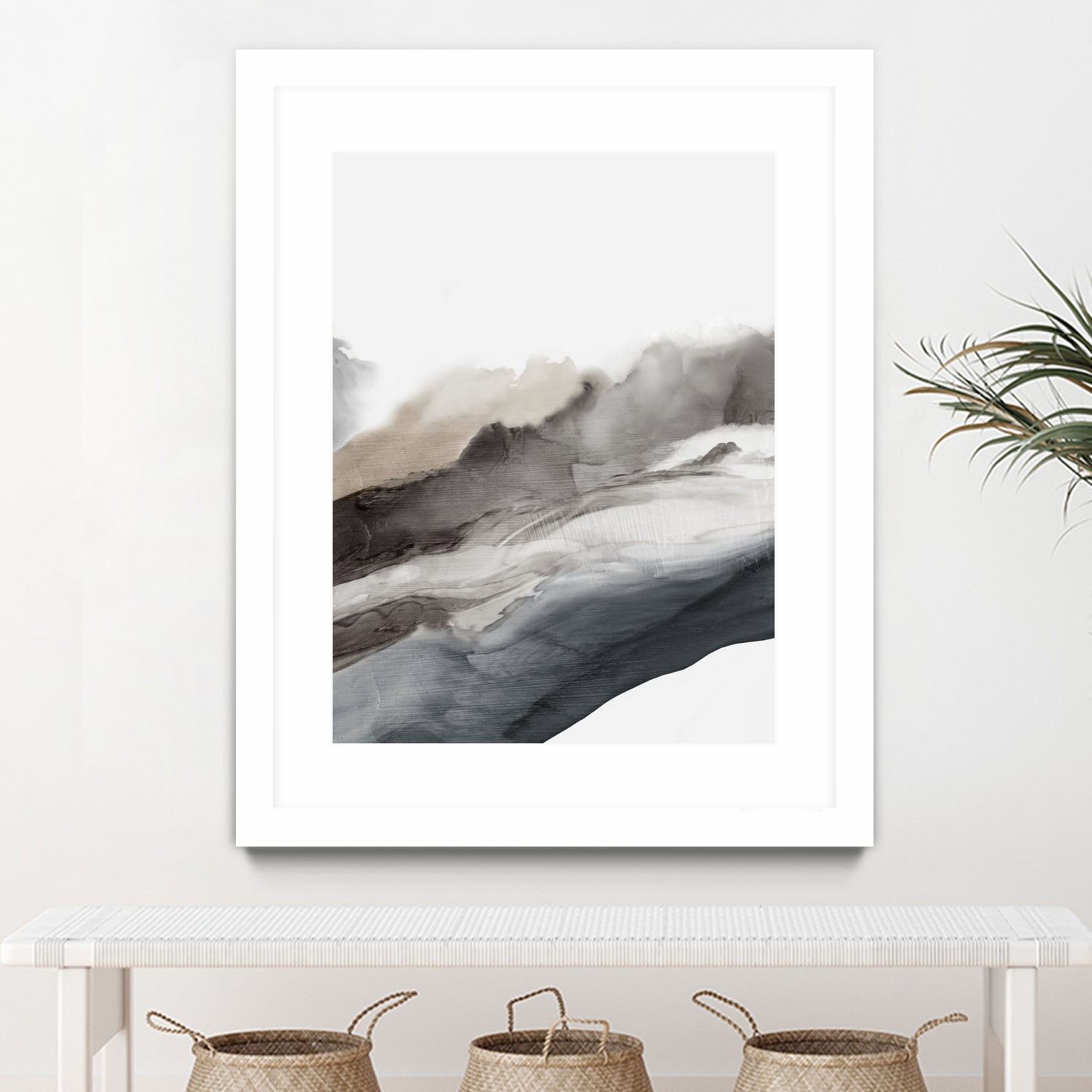 Serene Cascade II by PI Studio  on GIANT ART - beige abstract