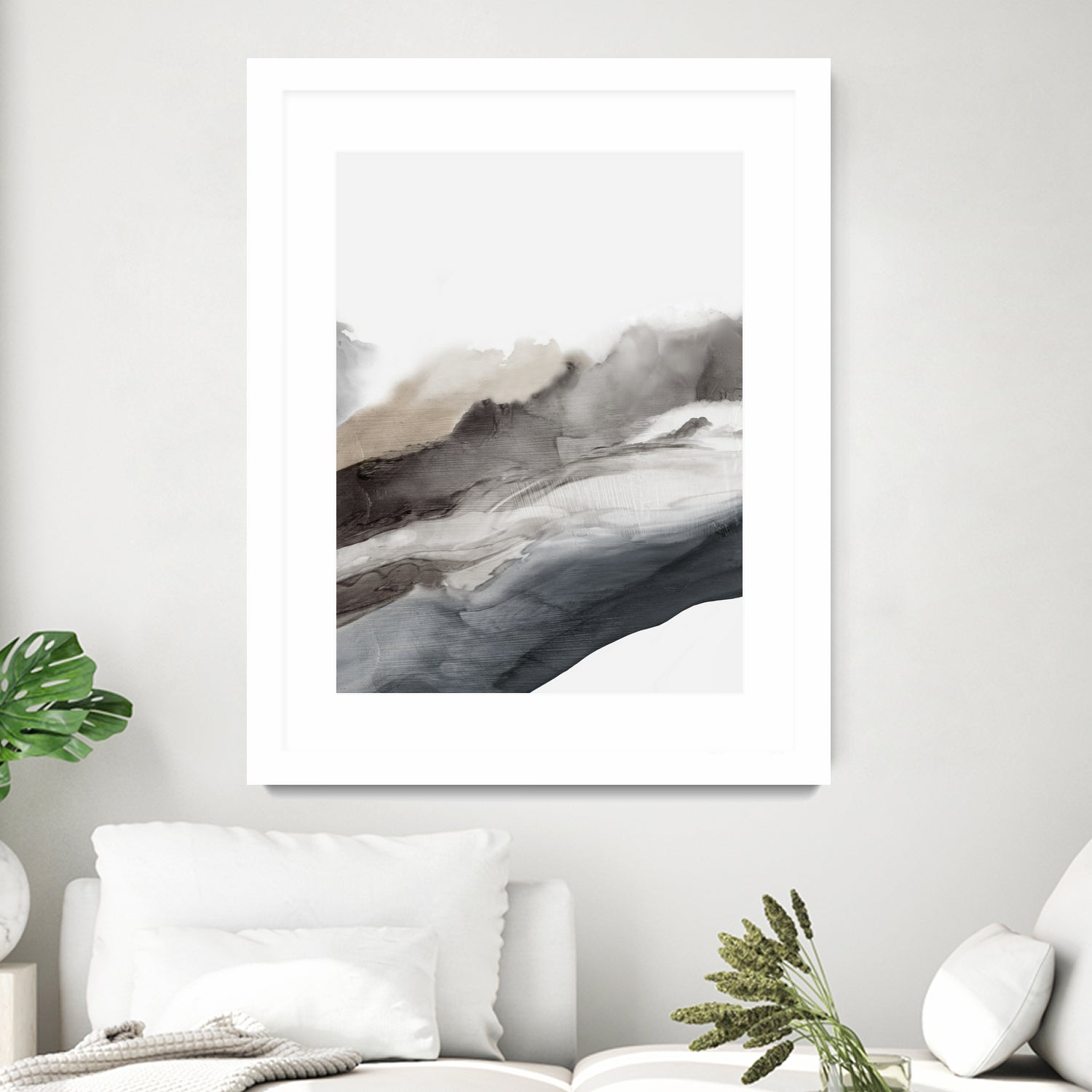 Serene Cascade II by PI Studio  on GIANT ART - beige abstract