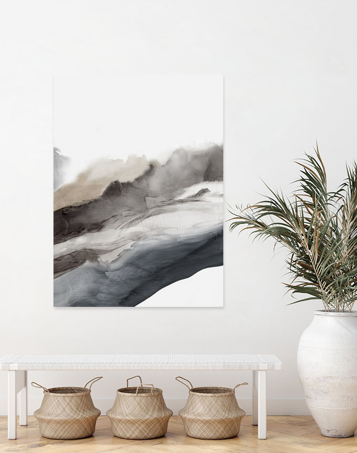 Serene Cascade II by PI Studio  on GIANT ART - beige abstract