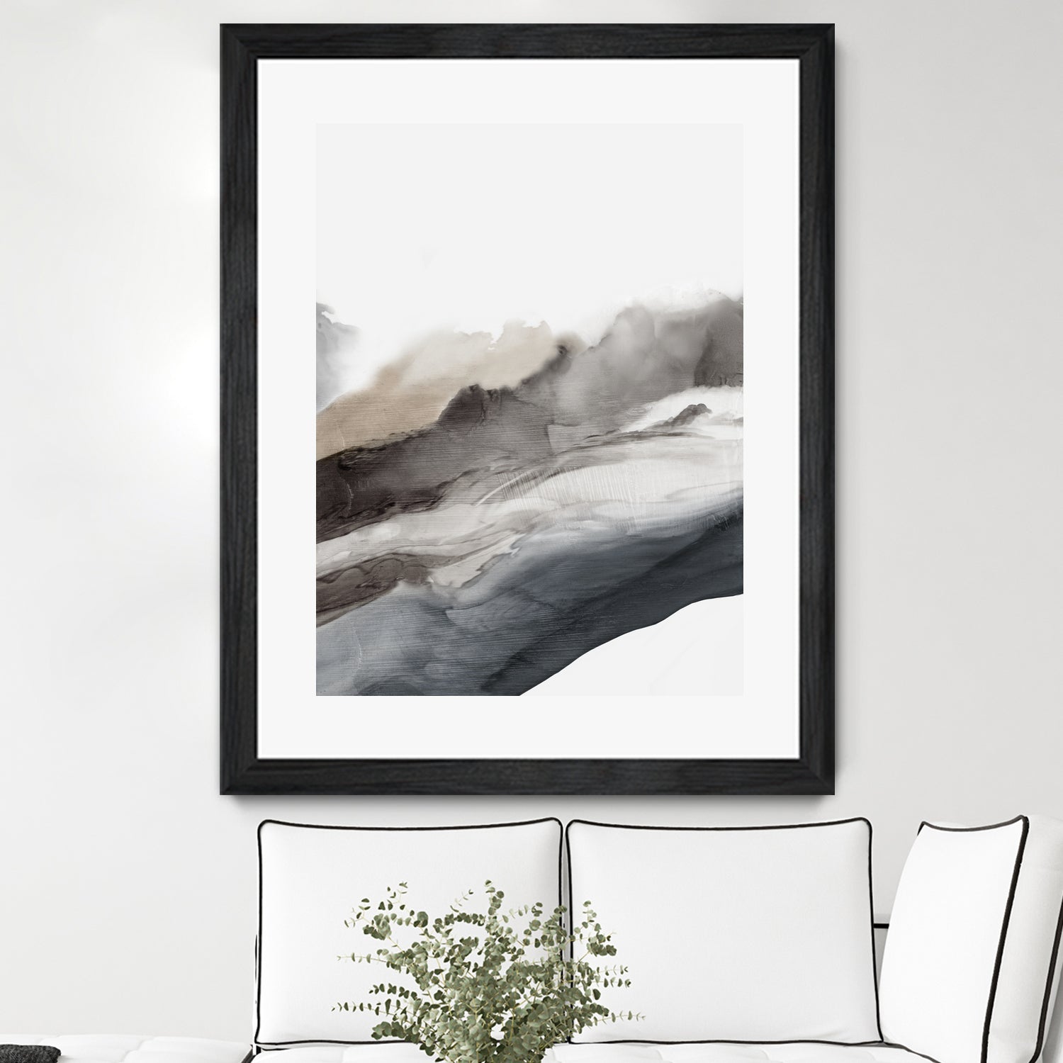 Serene Cascade II by PI Studio  on GIANT ART - beige abstract
