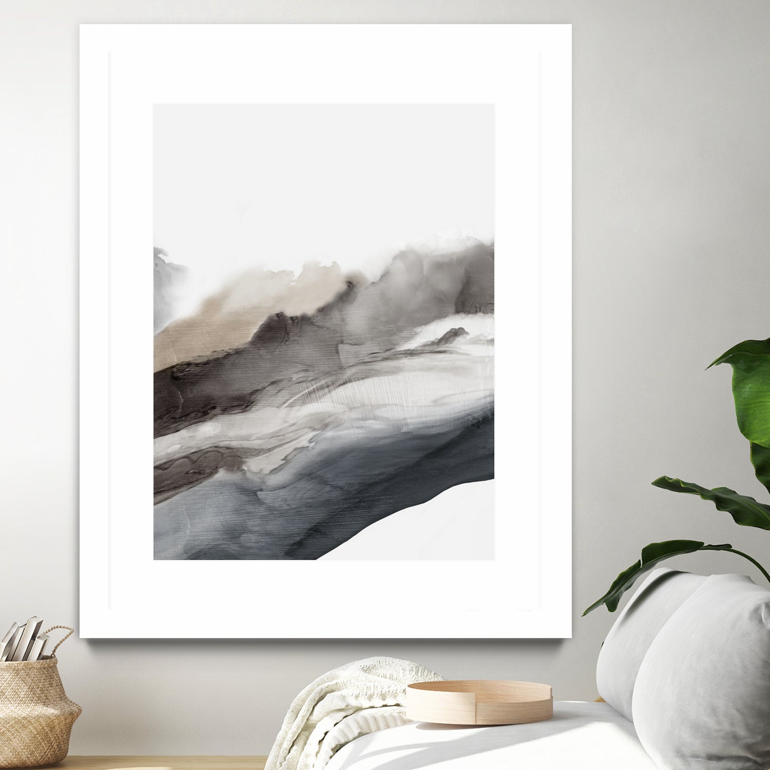 Serene Cascade II by PI Studio  on GIANT ART - beige abstract