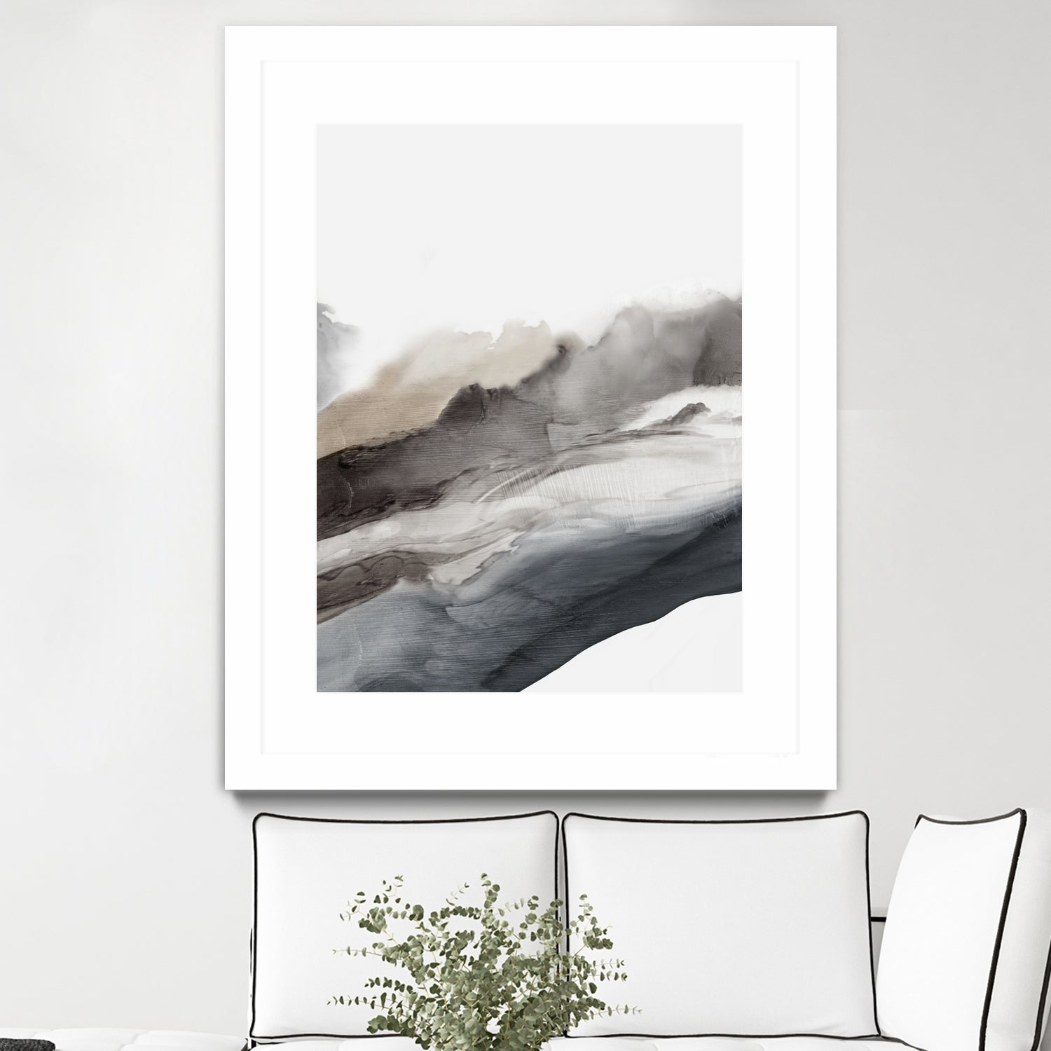 Serene Cascade II by PI Studio  on GIANT ART - beige abstract