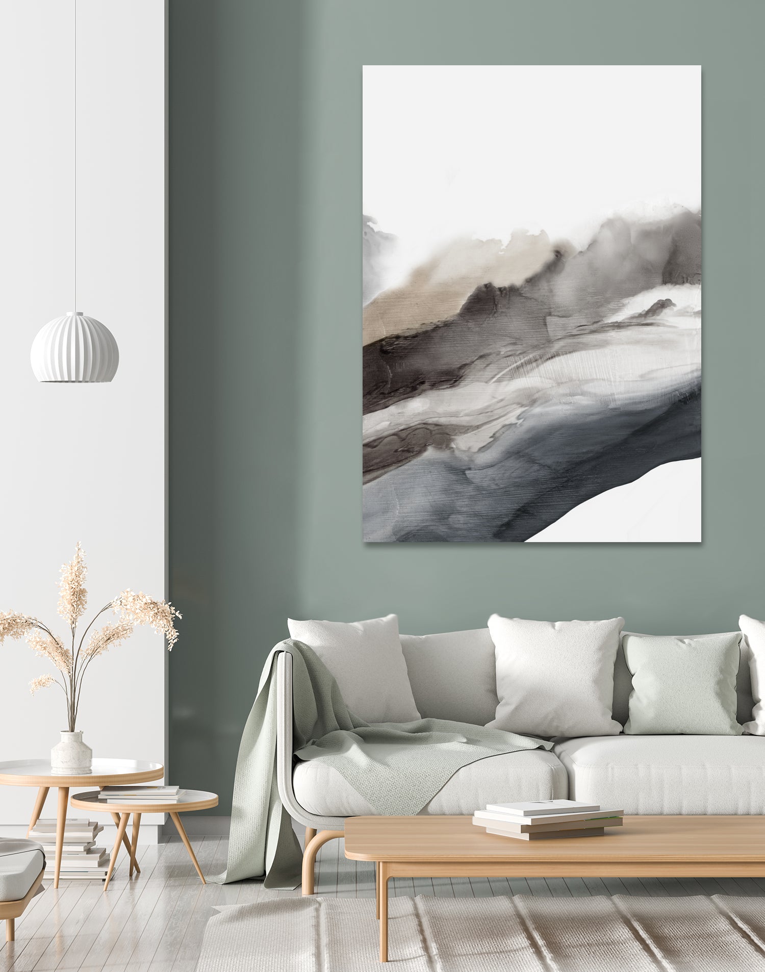 Serene Cascade II by PI Studio  on GIANT ART - beige abstract