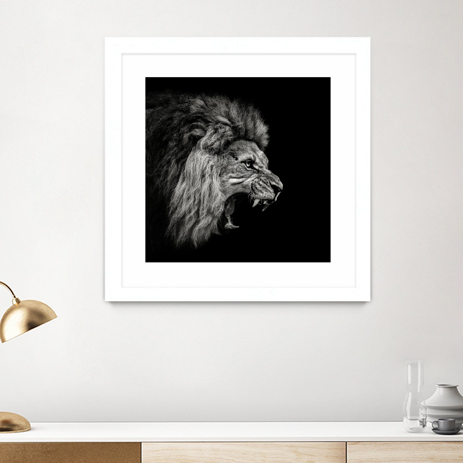 Roaring Lion #2 by Christian Meermann on GIANT ART - feline animal feline