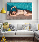 Poolside by Colin on GIANT ART - beige figurative sunbathing