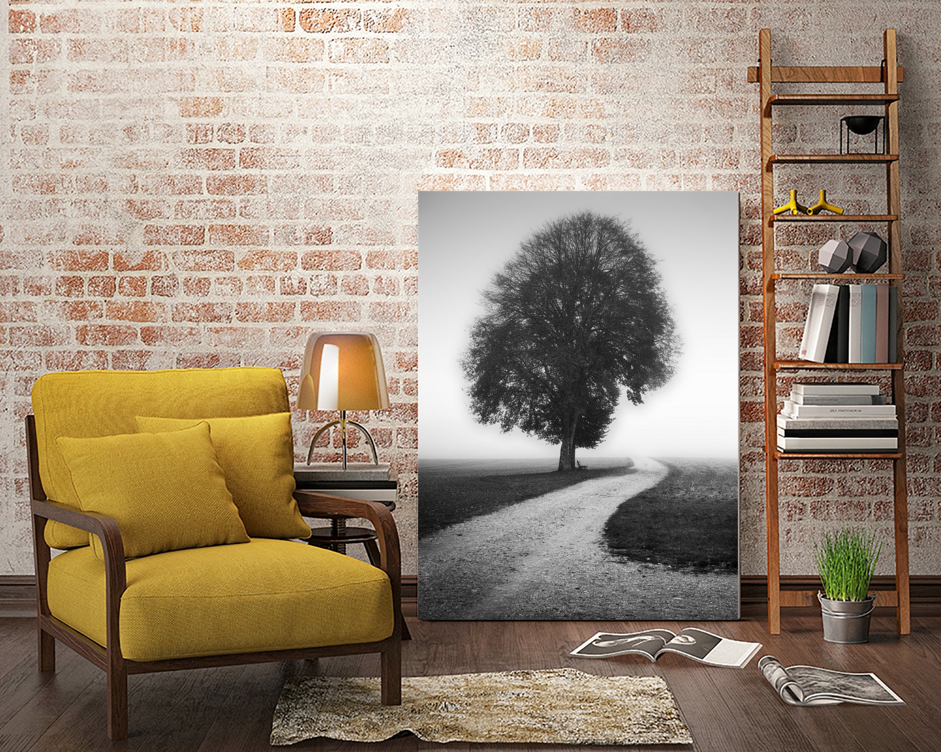 Poet by Alexej Schulz on GIANT ART - landscape lonely tree
