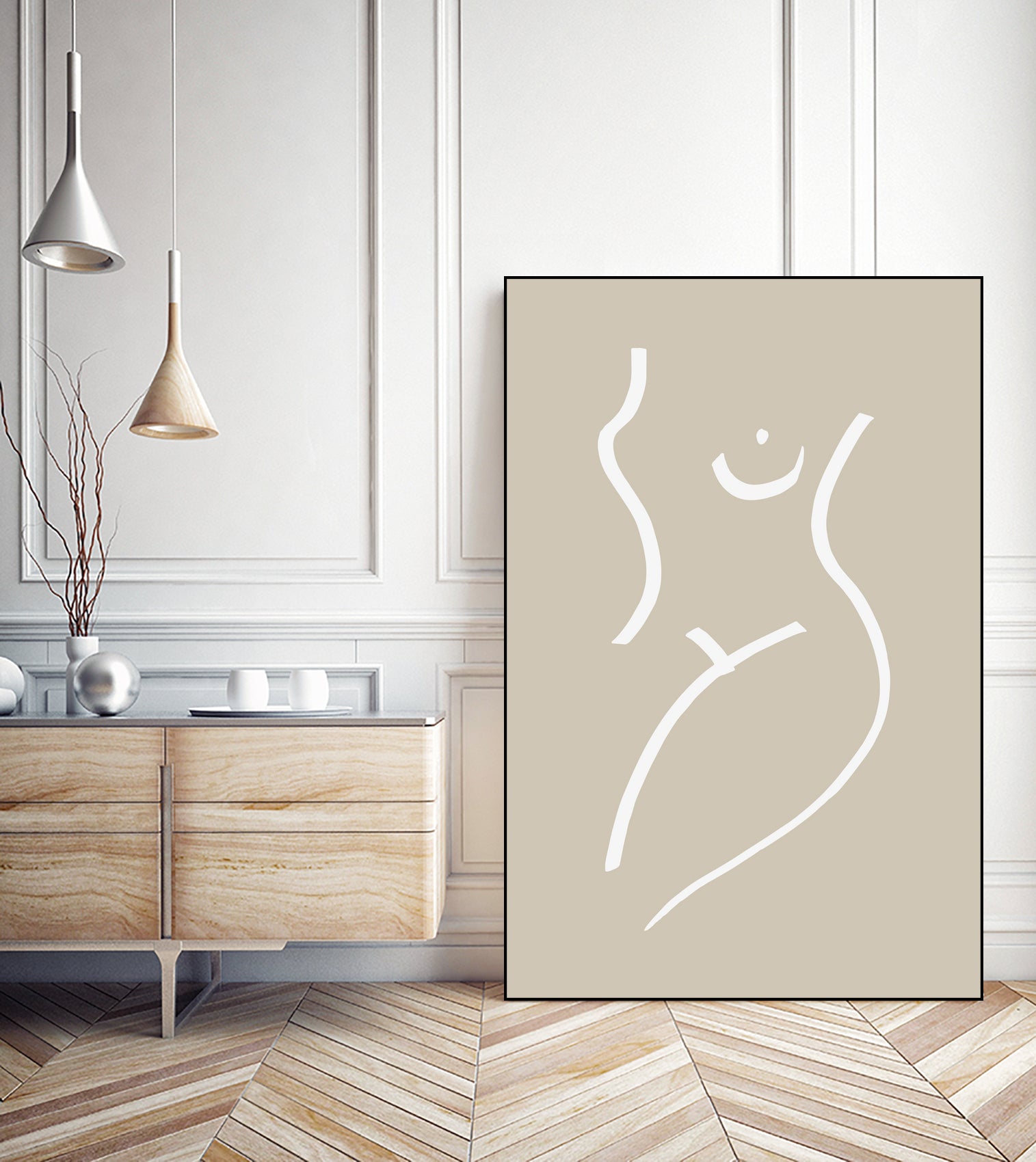 Body Sketch Sand by Pictufy on GIANT ART - line art woman