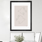 Two Doves by Pictufy on GIANT ART - line art dove