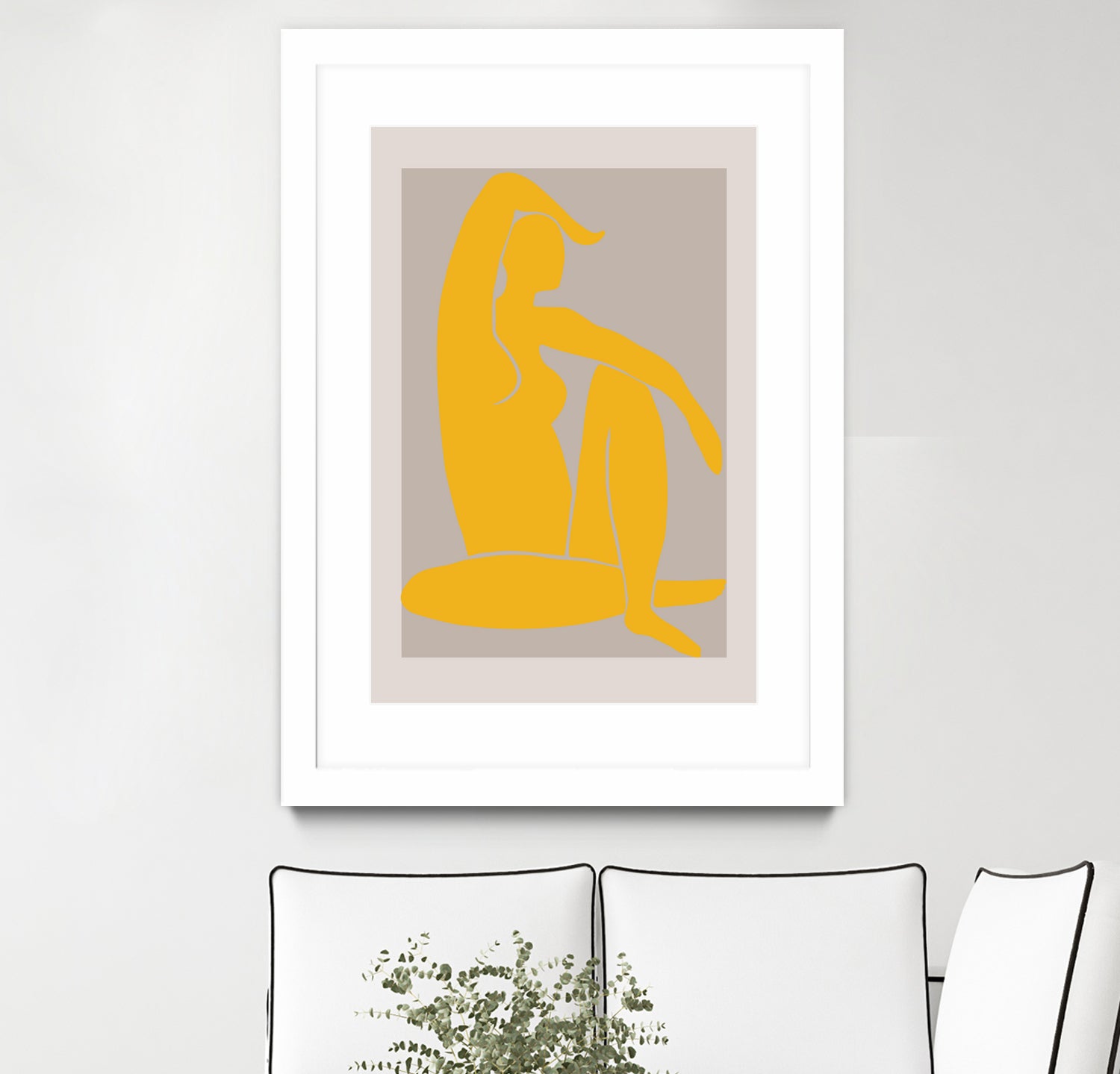 Yellow Figure by Pictufy on GIANT ART - figurative woman