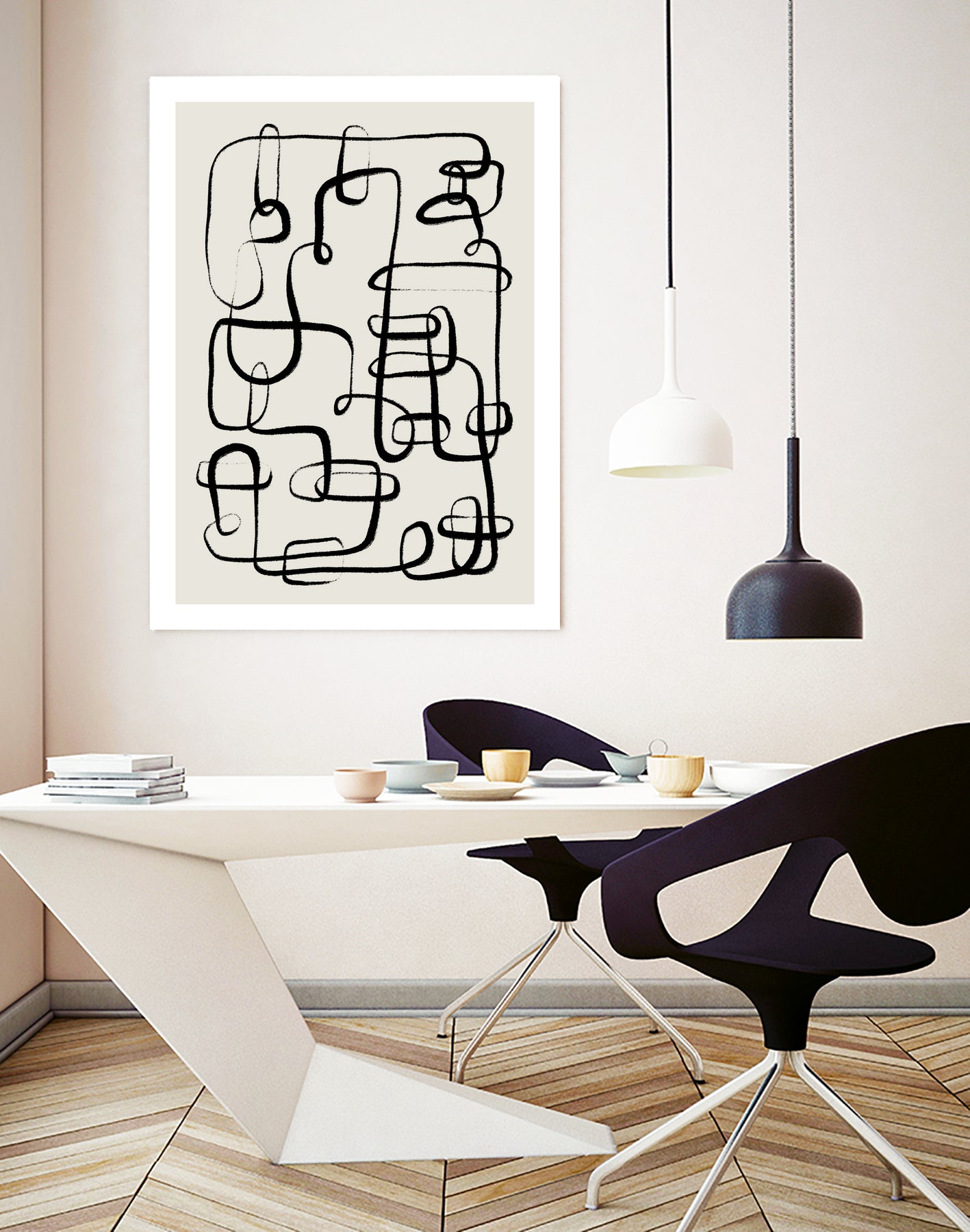 Endless Curves Dance by Treechild on GIANT ART - line art abstract art