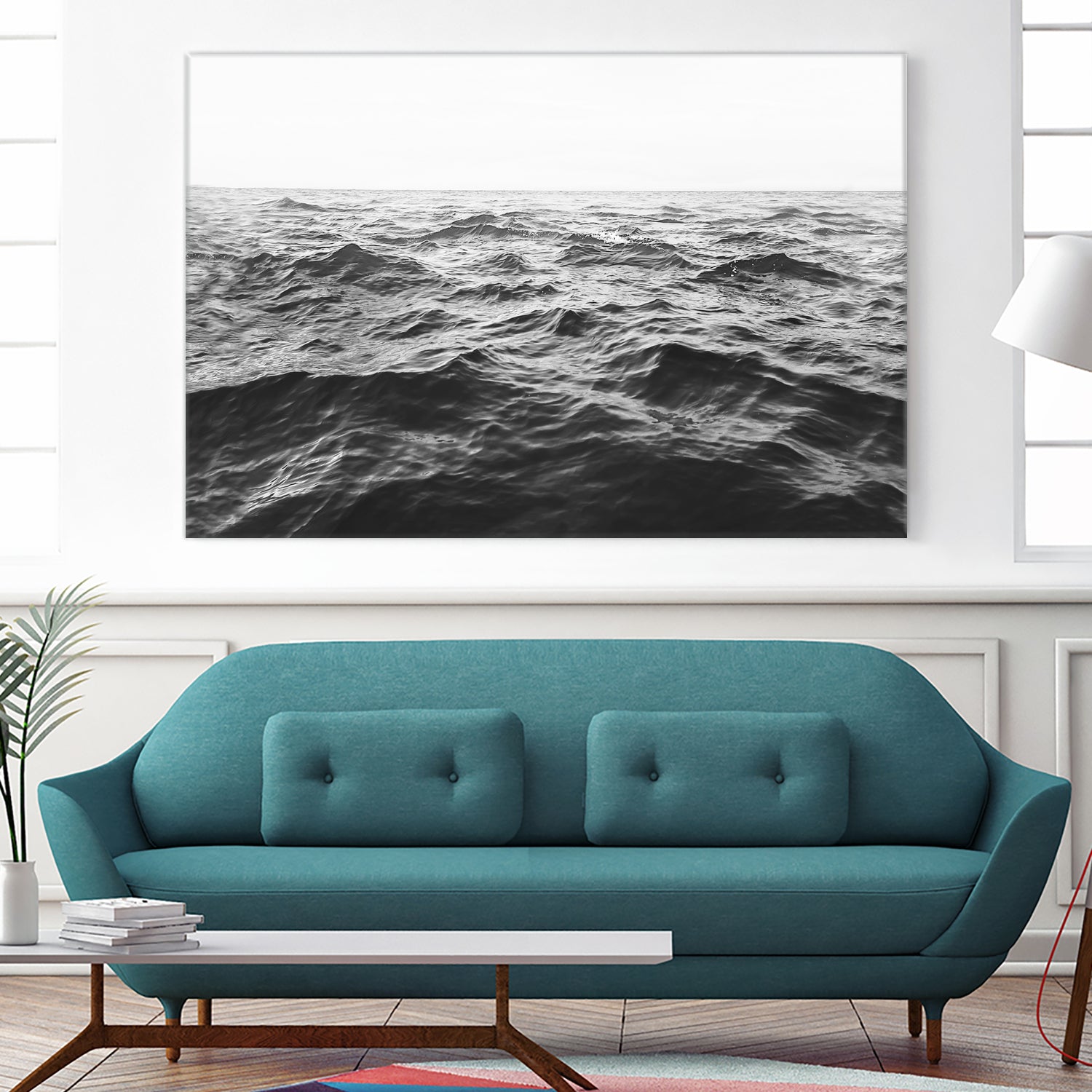 Wavy Horizon BW by Kathrin Pienaar on GIANT ART - landscape sea
