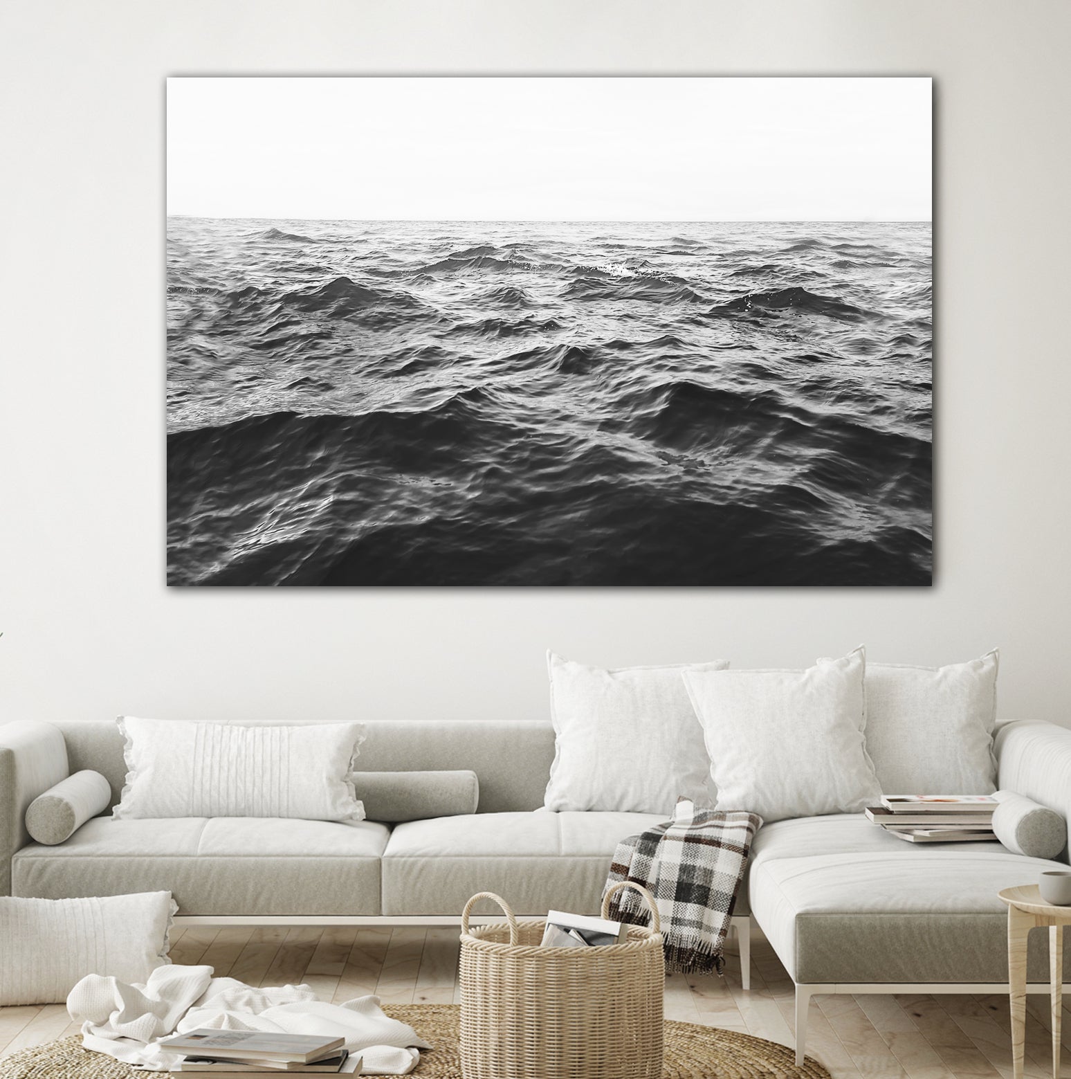 Wavy Horizon BW by Kathrin Pienaar on GIANT ART - landscape sea