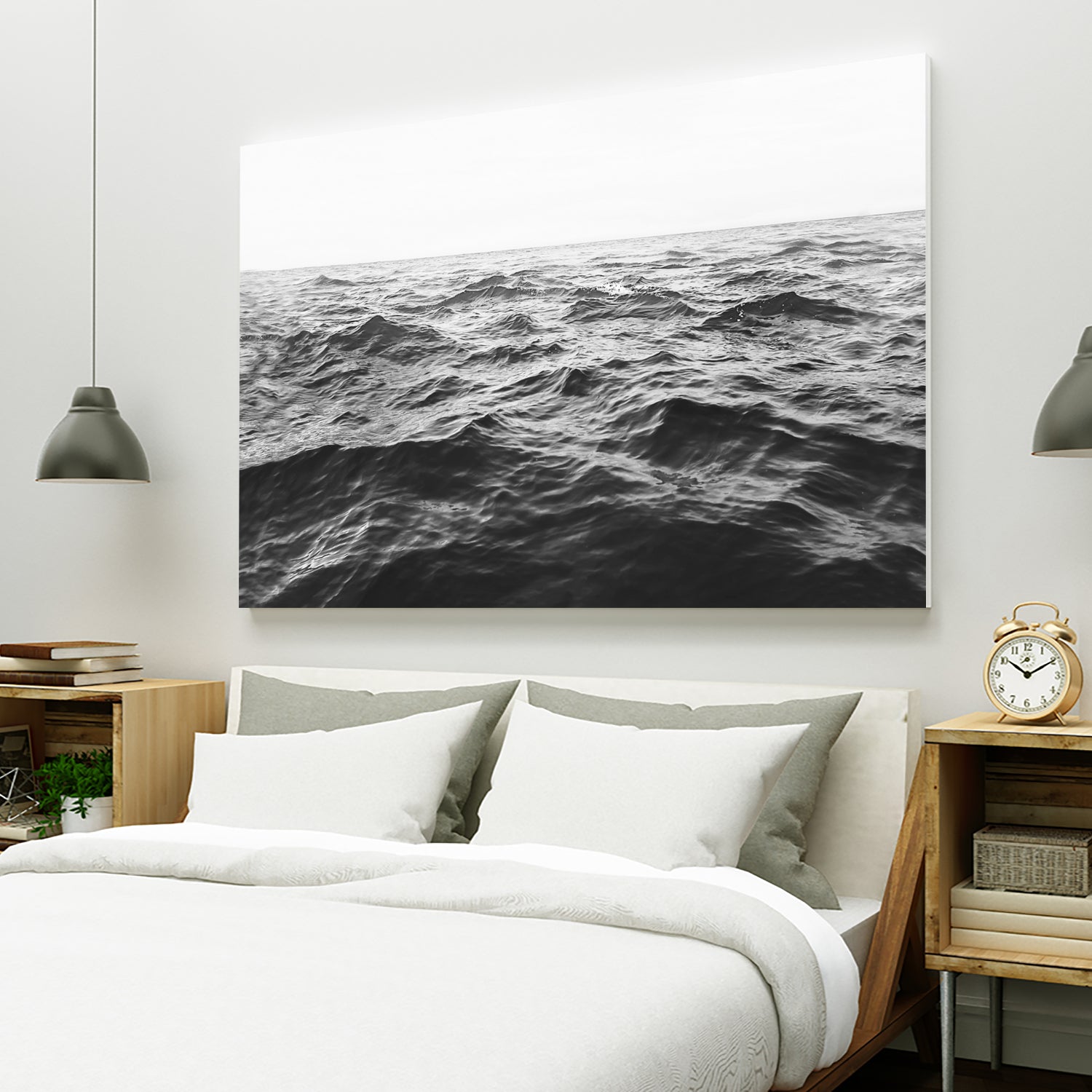 Wavy Horizon BW by Kathrin Pienaar on GIANT ART - landscape sea