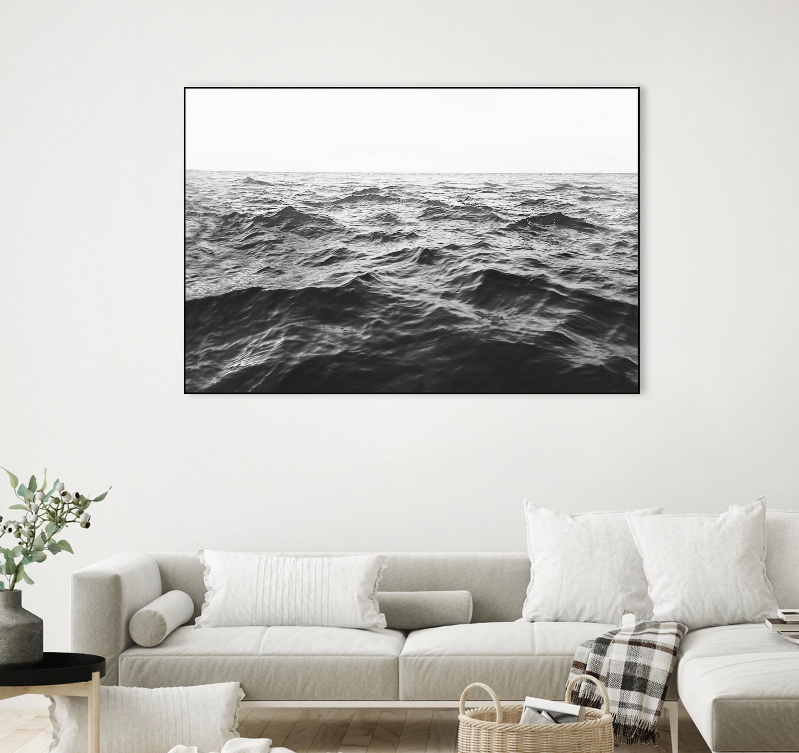 Wavy Horizon BW by Kathrin Pienaar on GIANT ART - landscape sea