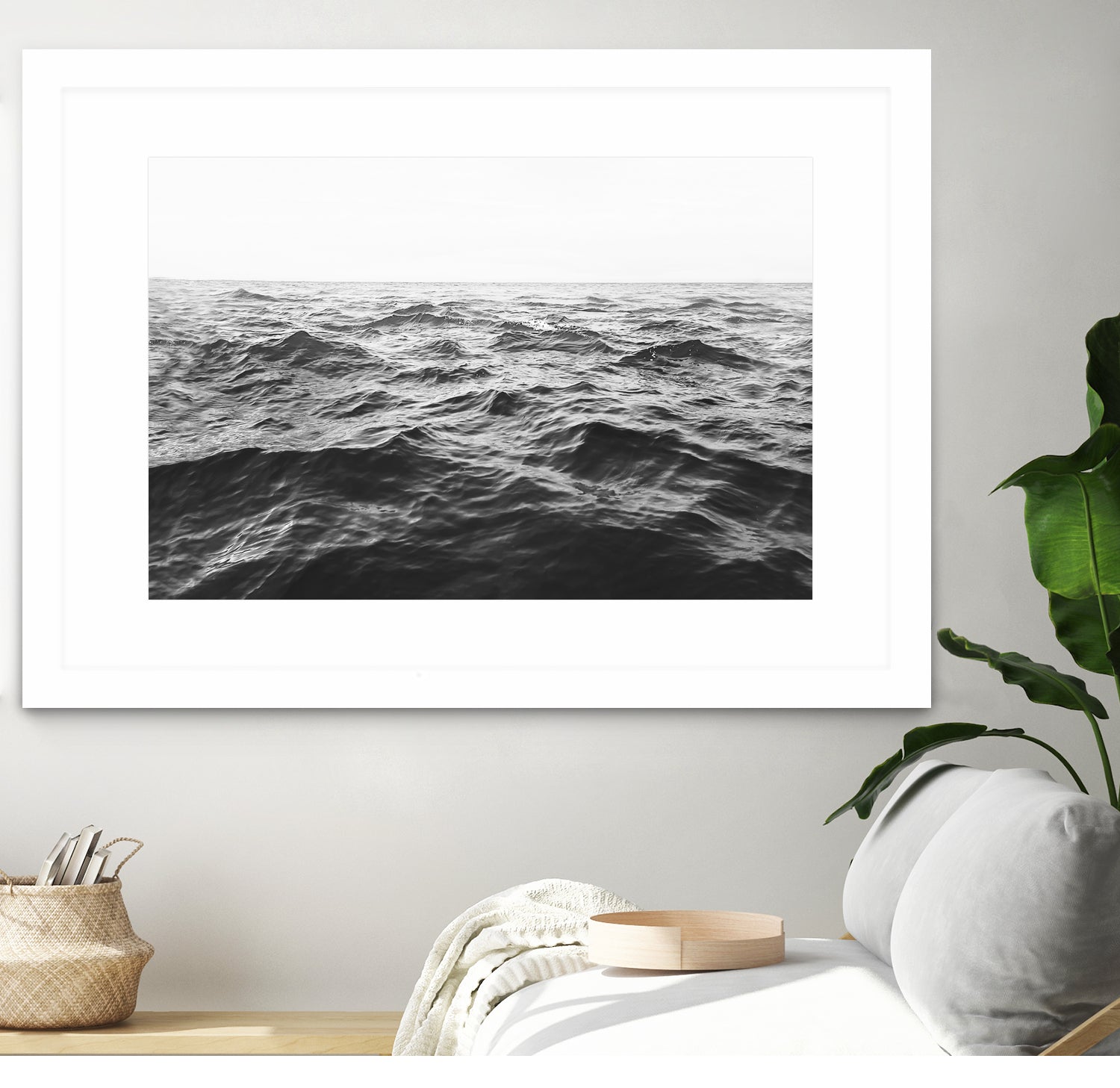 Wavy Horizon BW by Kathrin Pienaar on GIANT ART - landscape sea
