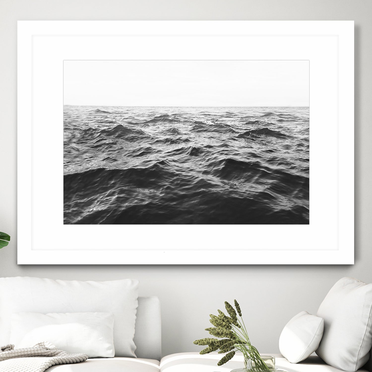 Wavy Horizon BW by Kathrin Pienaar on GIANT ART - landscape sea