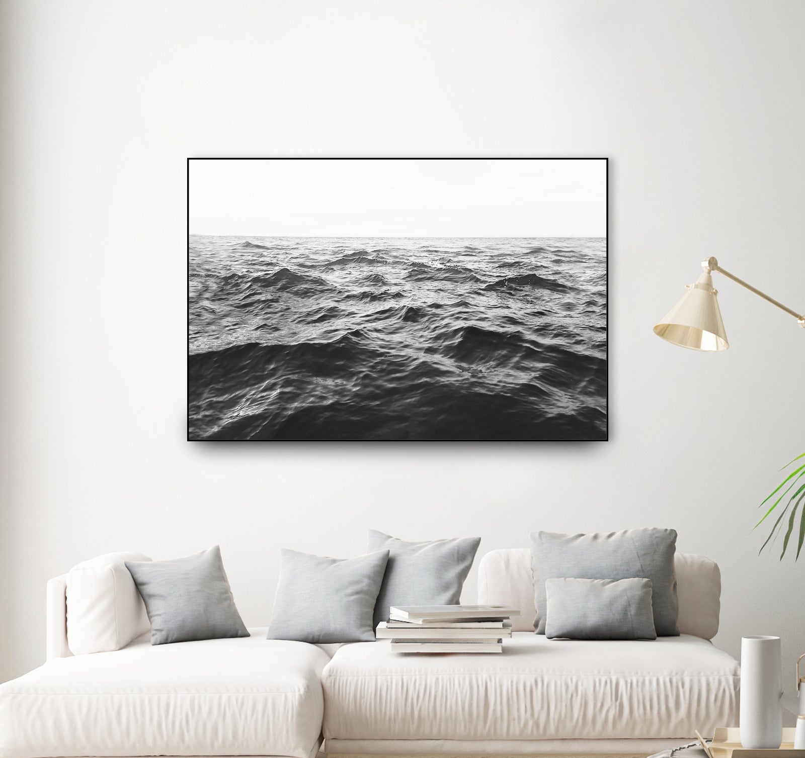 Wavy Horizon BW by Kathrin Pienaar on GIANT ART - landscape sea