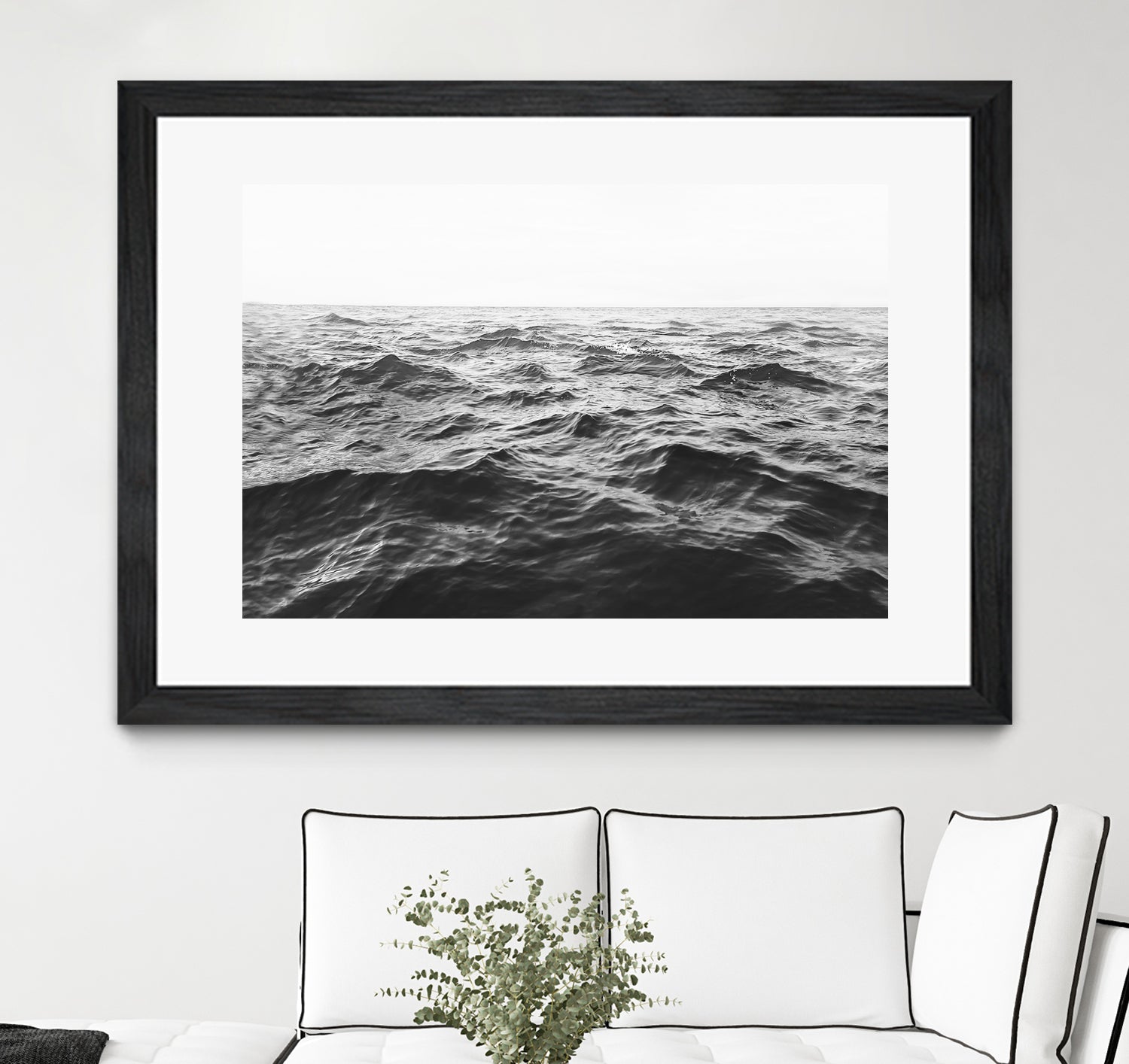 Wavy Horizon BW by Kathrin Pienaar on GIANT ART - landscape sea