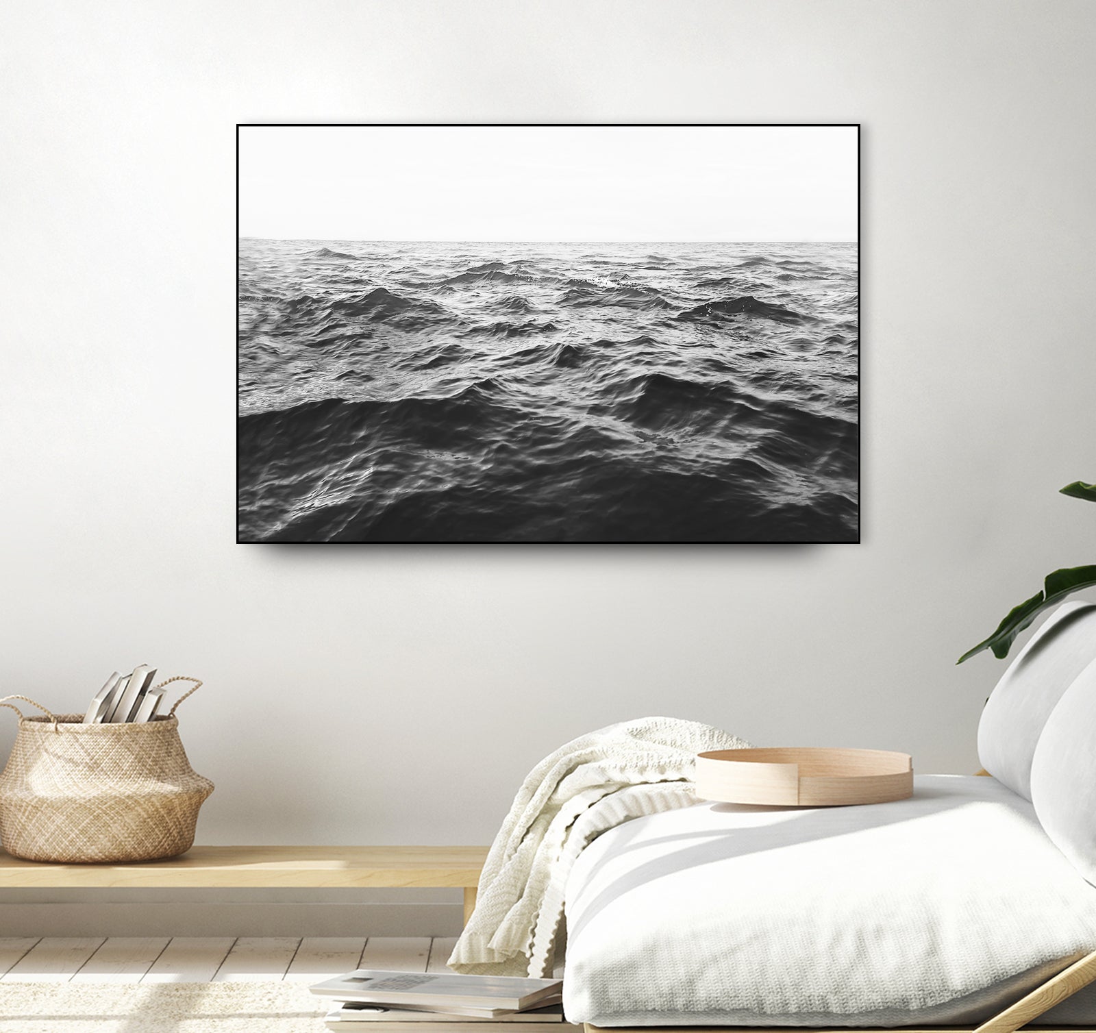 Wavy Horizon BW by Kathrin Pienaar on GIANT ART - landscape sea
