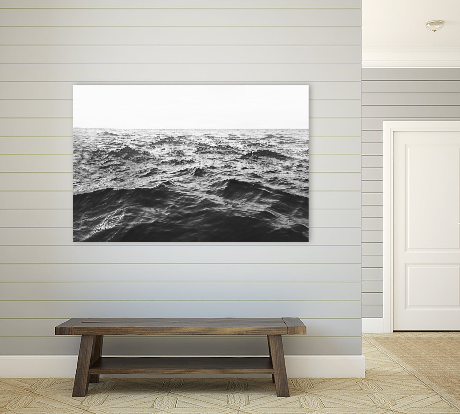 Wavy Horizon BW by Kathrin Pienaar on GIANT ART - landscape sea