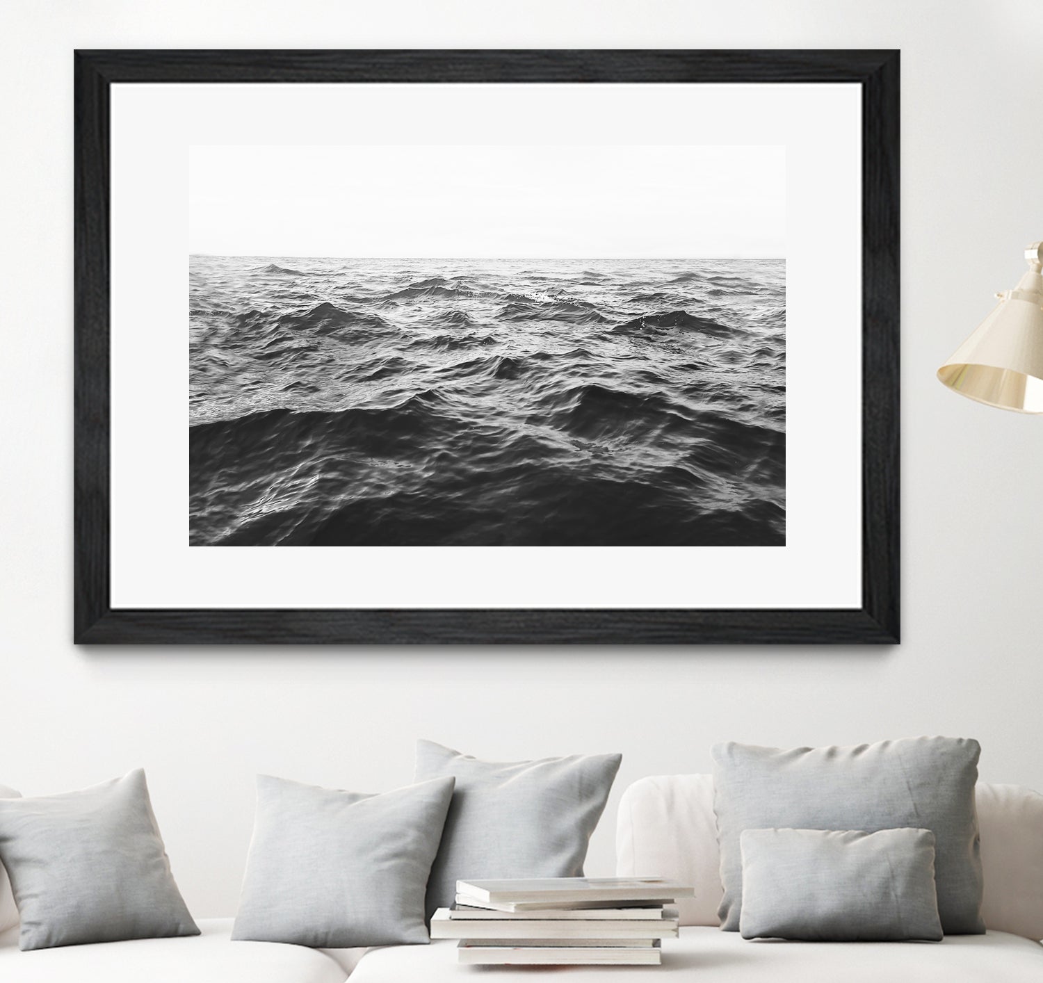 Wavy Horizon BW by Kathrin Pienaar on GIANT ART - landscape sea