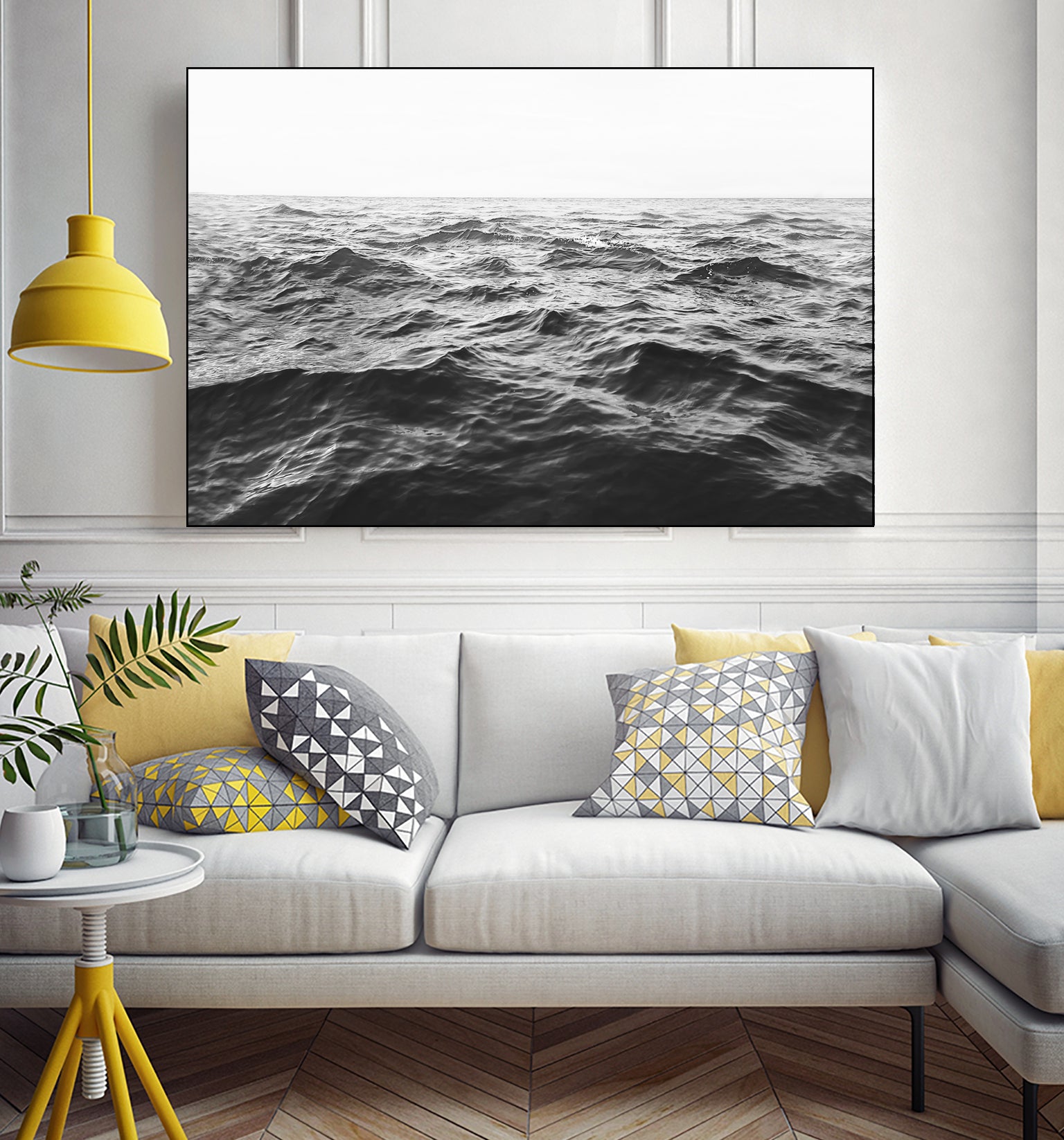 Wavy Horizon BW by Kathrin Pienaar on GIANT ART - landscape sea