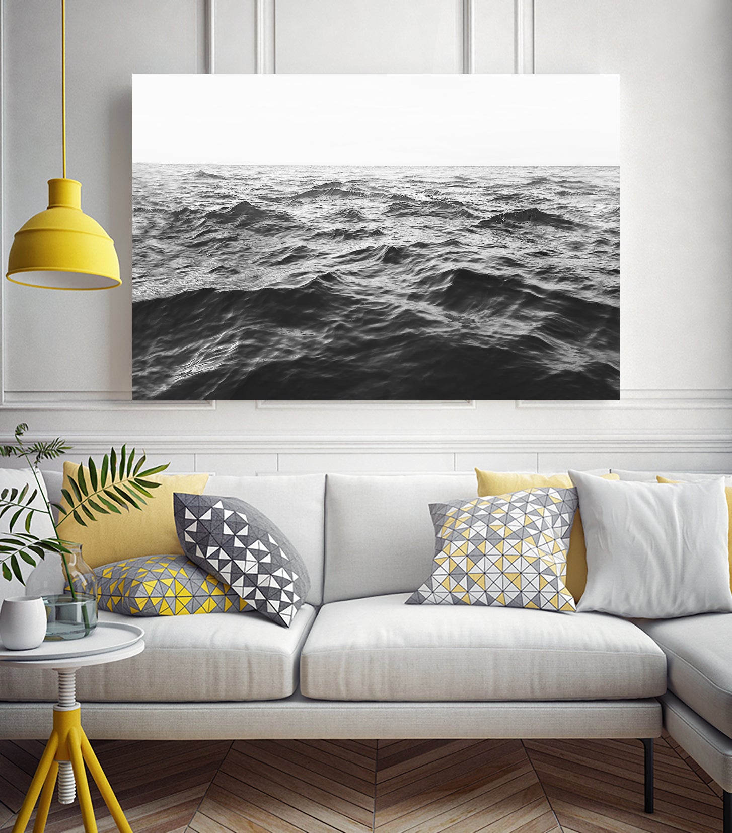 Wavy Horizon BW by Kathrin Pienaar on GIANT ART - landscape sea