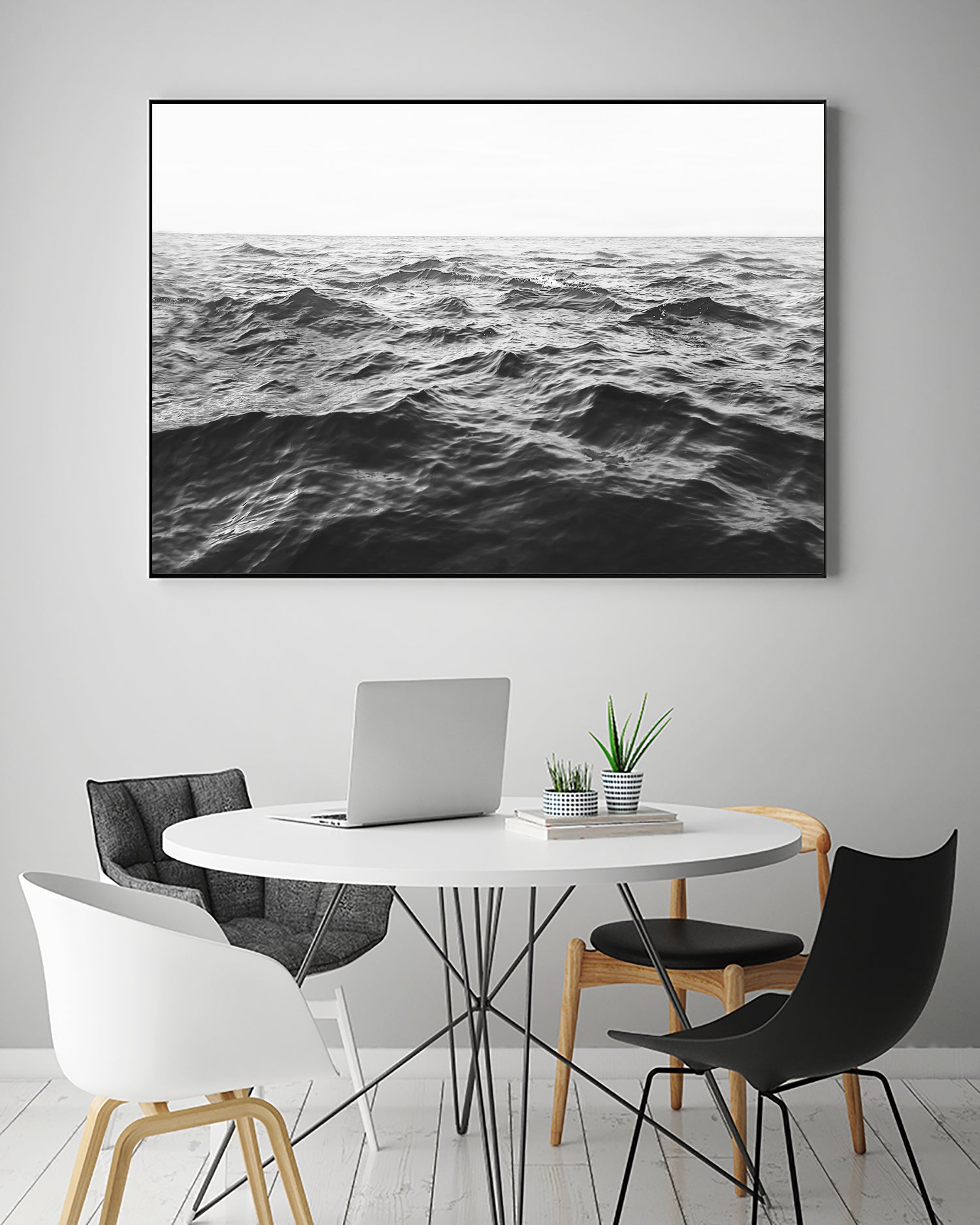 Wavy Horizon BW by Kathrin Pienaar on GIANT ART - landscape sea