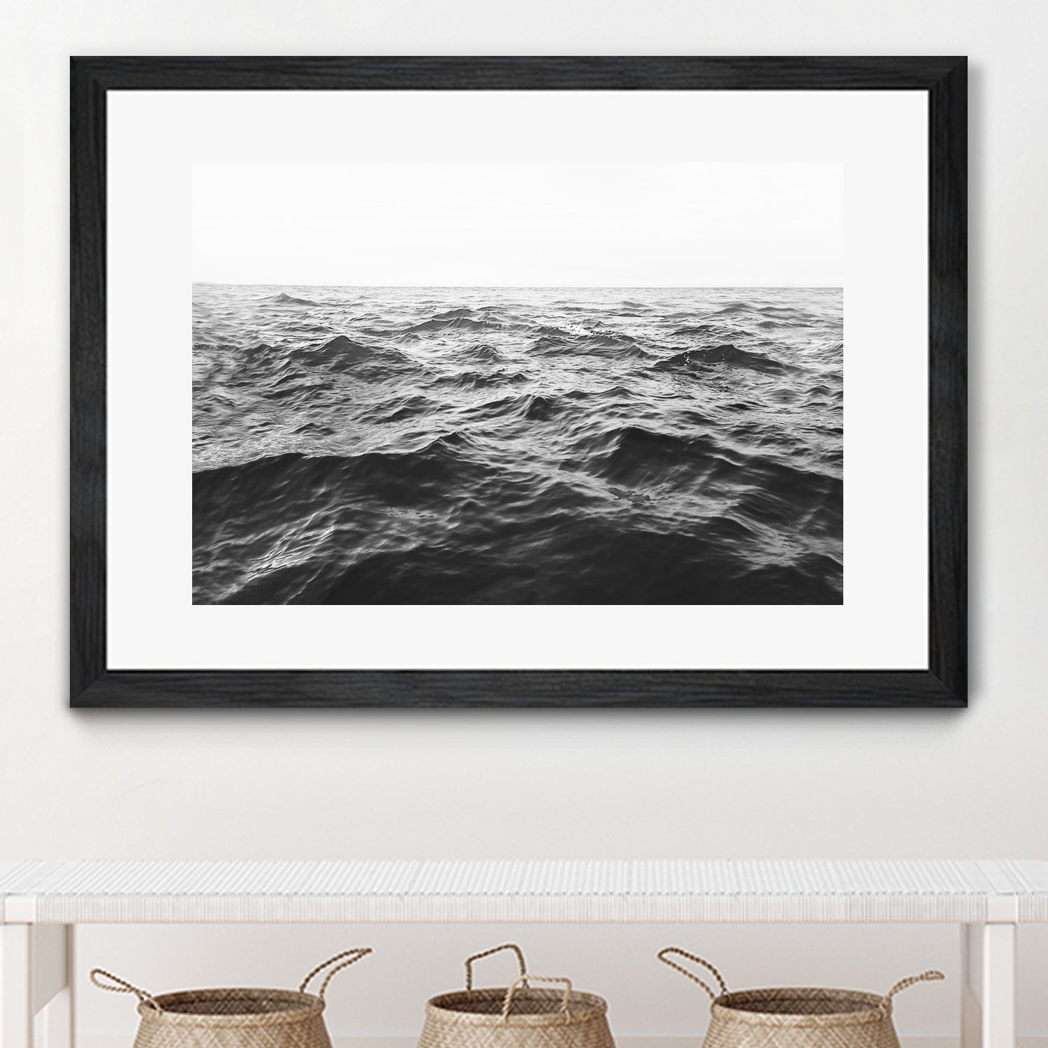 Wavy Horizon BW by Kathrin Pienaar on GIANT ART - landscape sea
