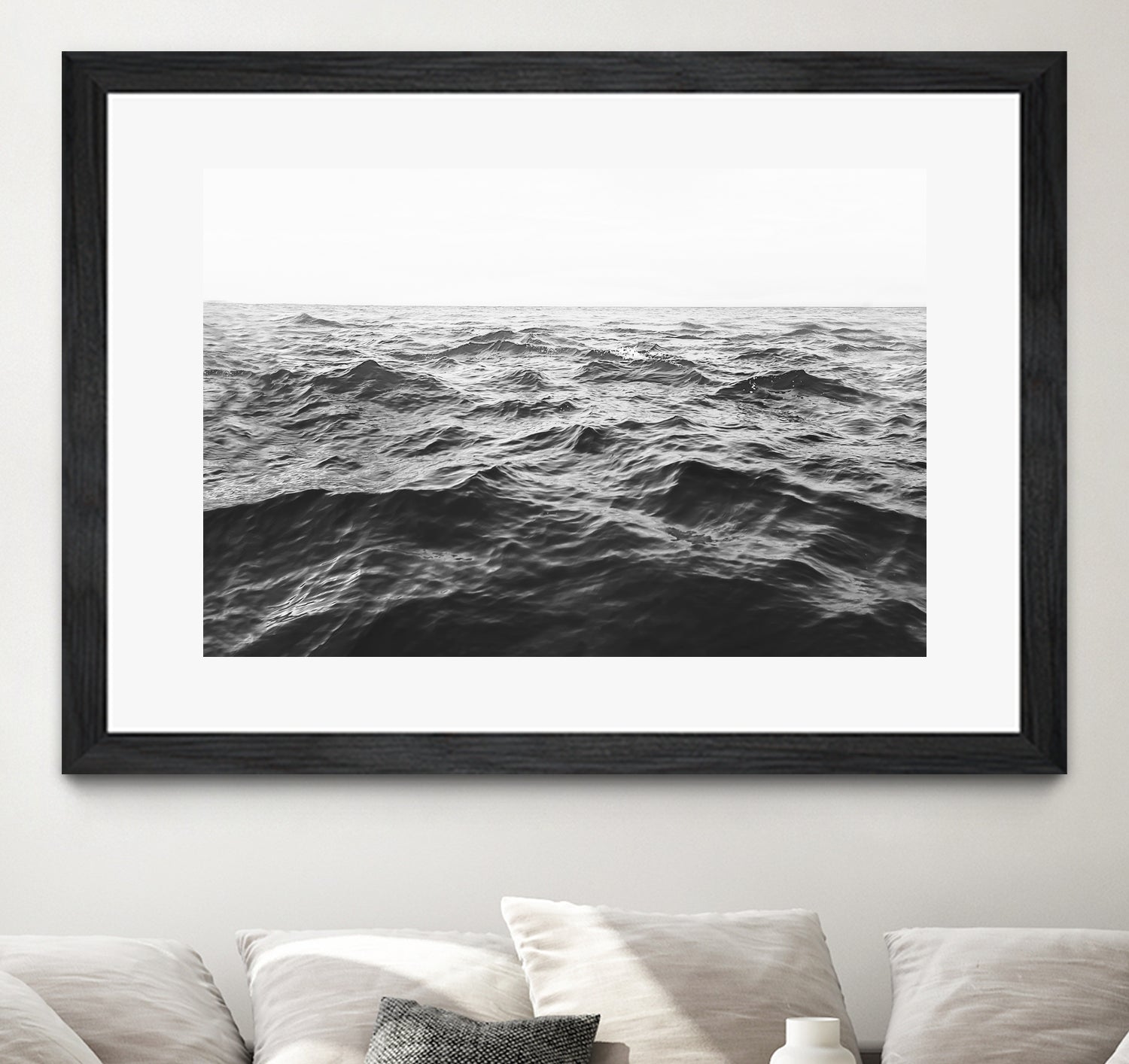 Wavy Horizon BW by Kathrin Pienaar on GIANT ART - landscape sea