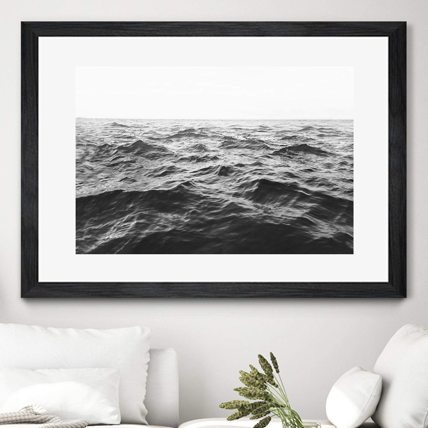 Wavy Horizon BW by Kathrin Pienaar on GIANT ART - landscape sea