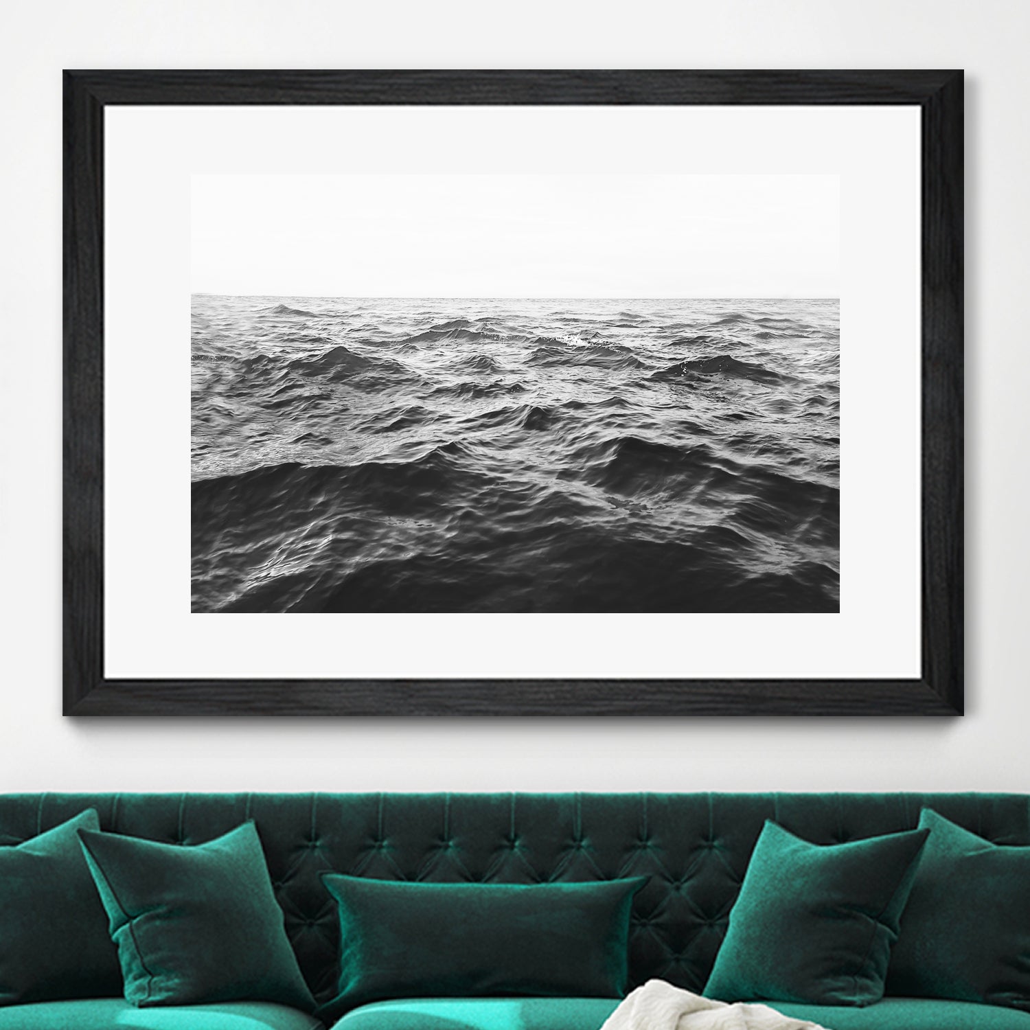 Wavy Horizon BW by Kathrin Pienaar on GIANT ART - landscape sea