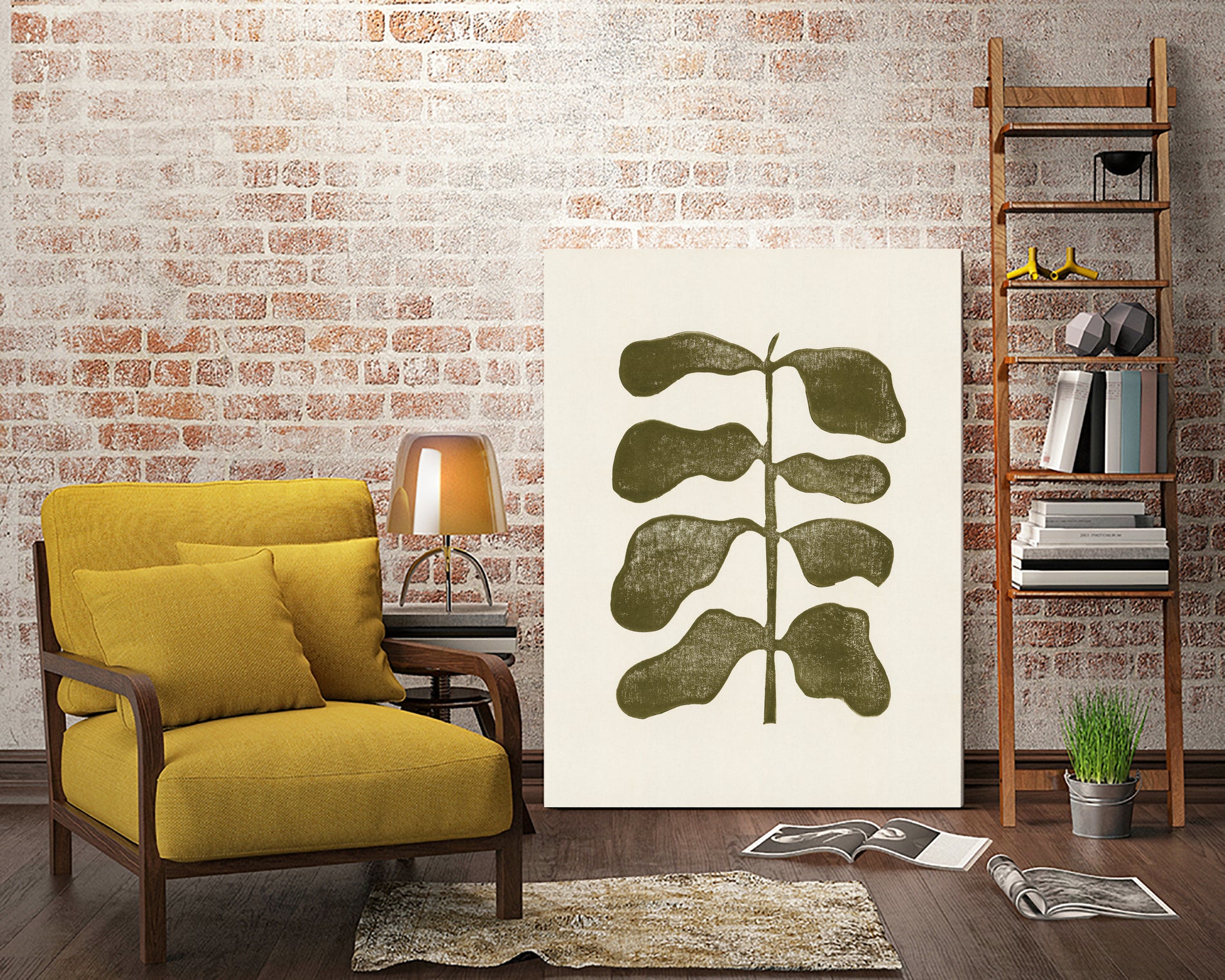 Linocut Plant by Alisa Galitsyna on GIANT ART - 7143 illustration