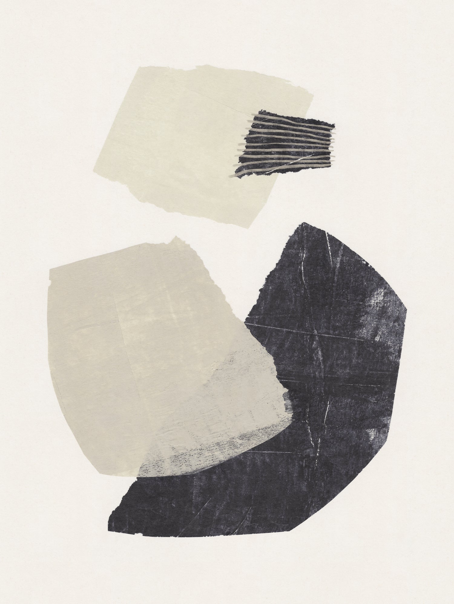Monochrome Shapes #1 by Alisa Galitsyna on GIANT ART - collage abstract collage