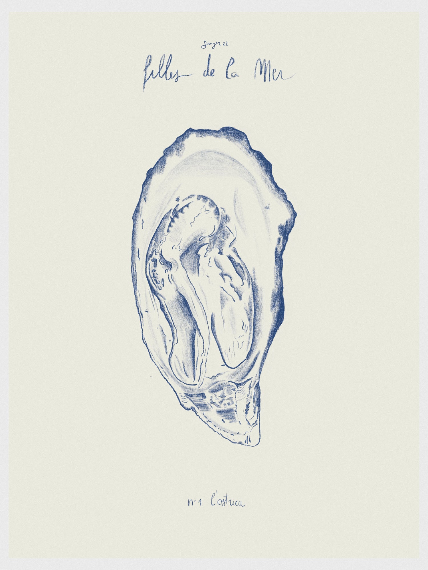 Filles de la mer n.1 - La¬Ä¬ôostrica by Giulia Mora on GIANT ART - illustration mora