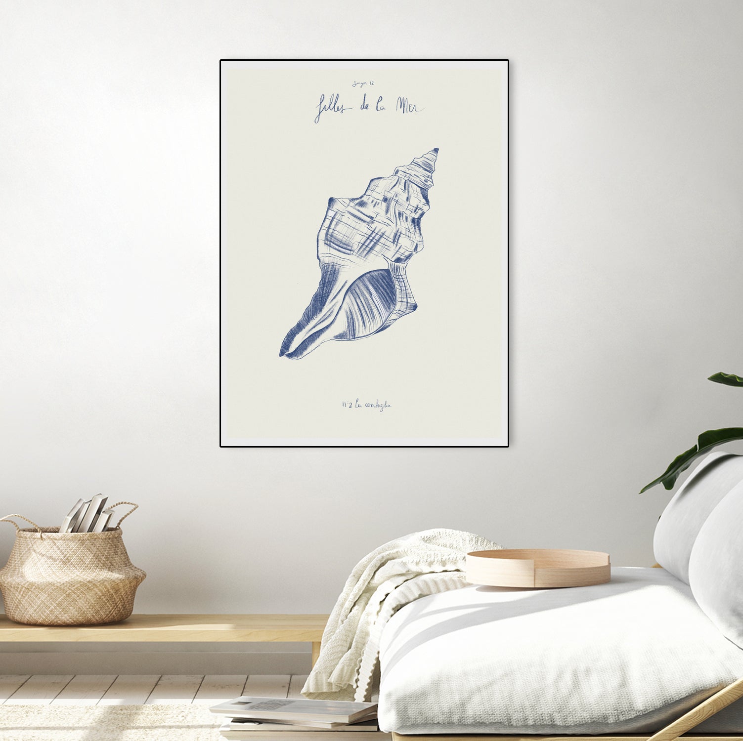 Filles de la mer n.2 - La conchiglia by Giulia Mora on GIANT ART - blue costal  mora