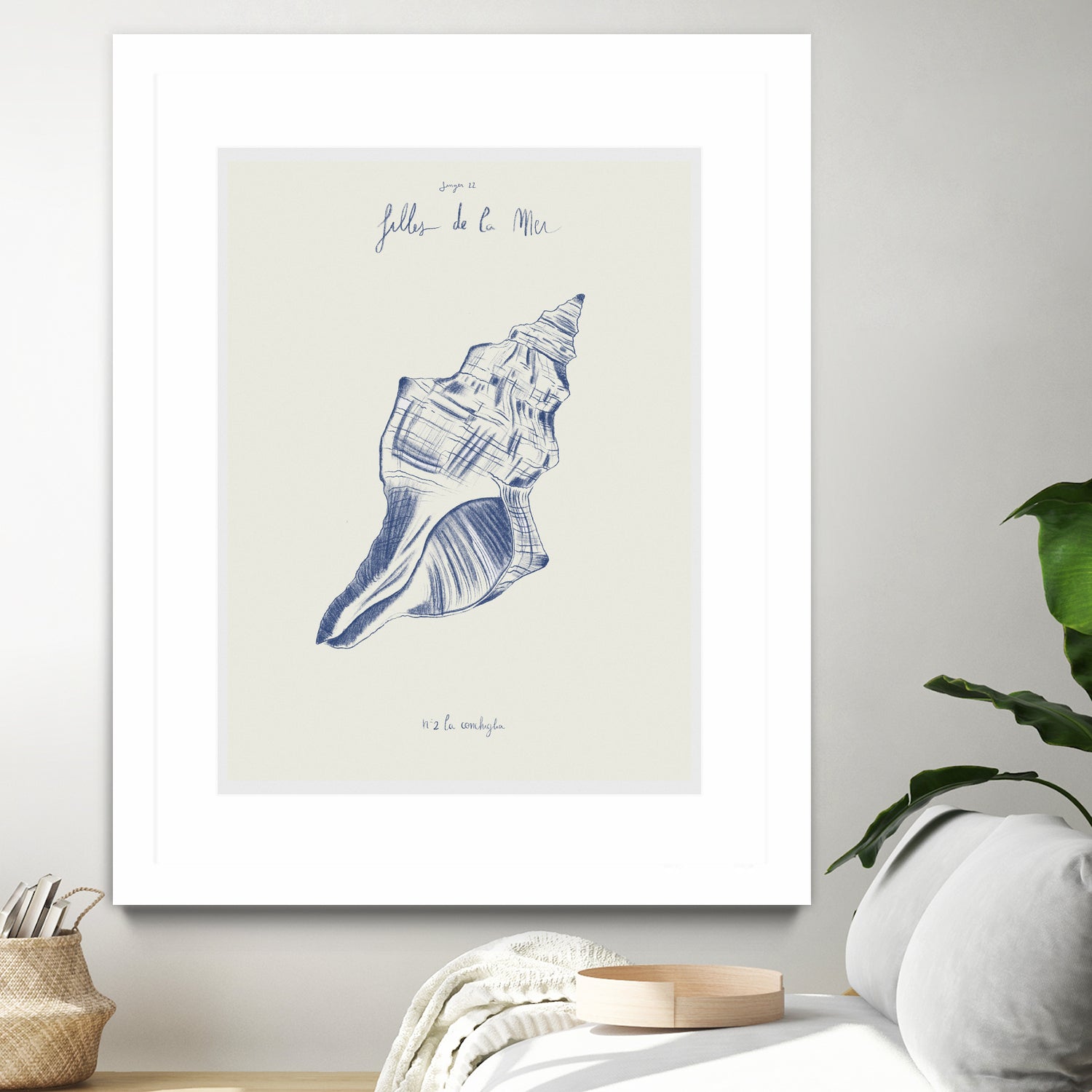 Filles de la mer n.2 - La conchiglia by Giulia Mora on GIANT ART - blue costal  mora