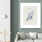Filles de la mer n.2 - La conchiglia by Giulia Mora on GIANT ART - blue costal  mora