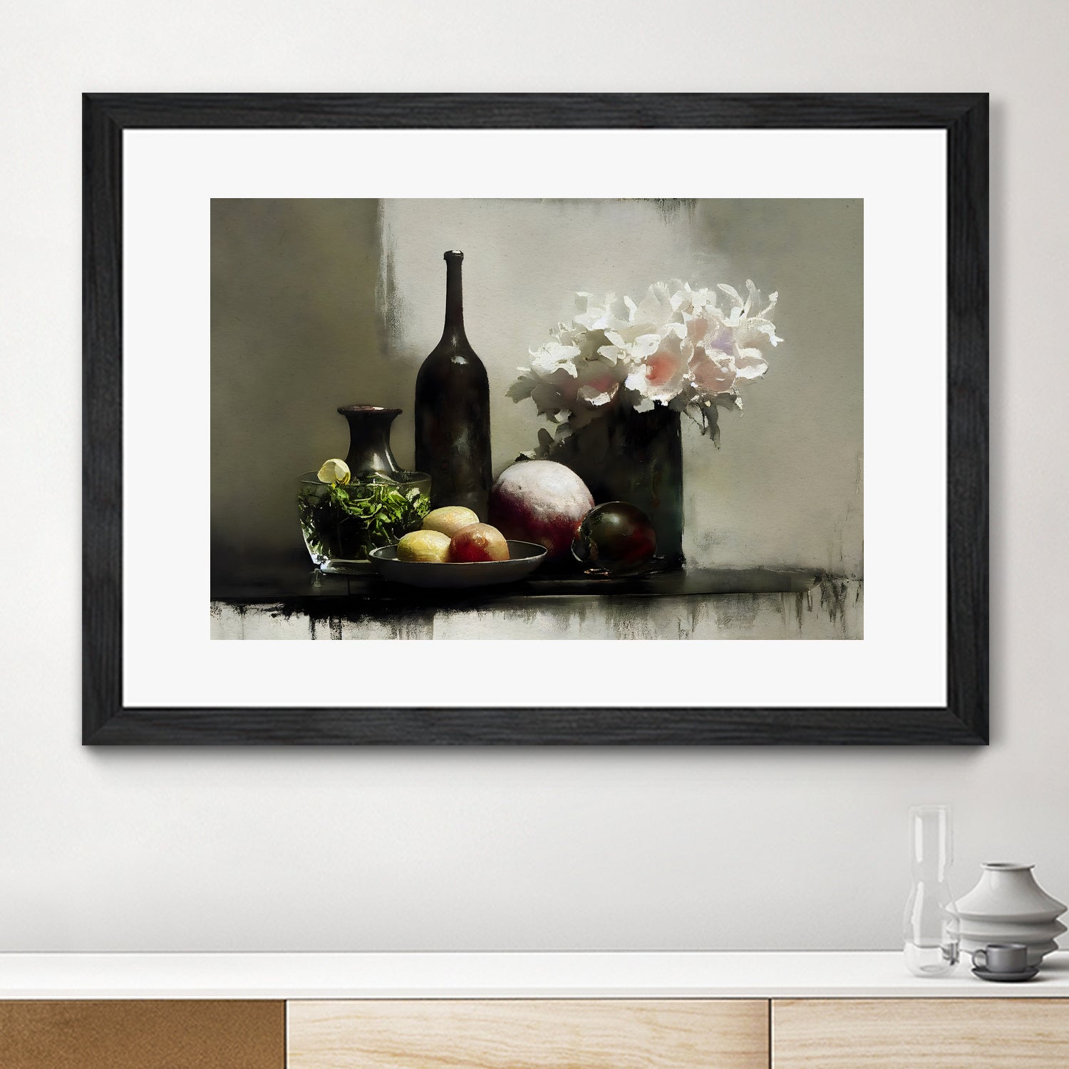 Stilllife With Black Bottle by Treechild on GIANT ART - still life stilllife