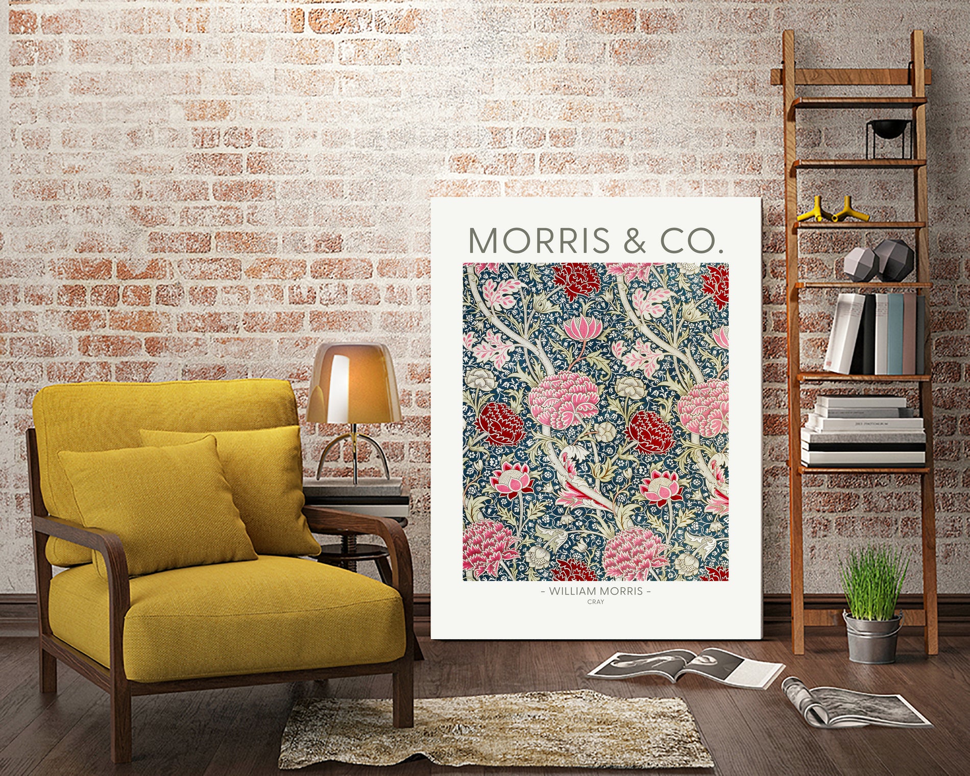 Cray by william Morris on GIANT ART - red botanical william morris