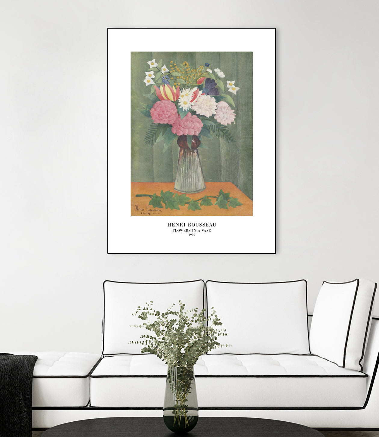 Flowers In a Vase by Henri Rousseau on GIANT ART - henri rousseau flowers and plants henri rousseau