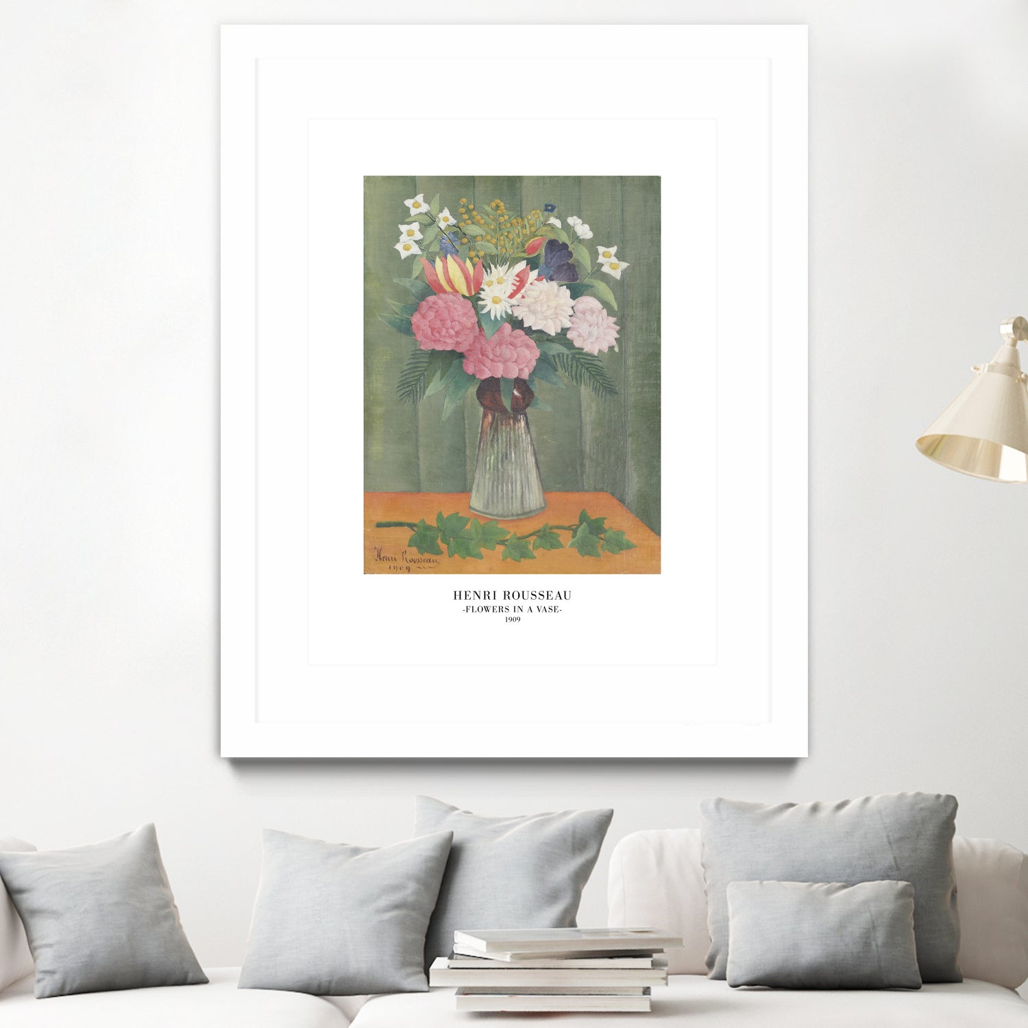 Flowers In a Vase by Henri Rousseau on GIANT ART - henri rousseau flowers and plants henri rousseau
