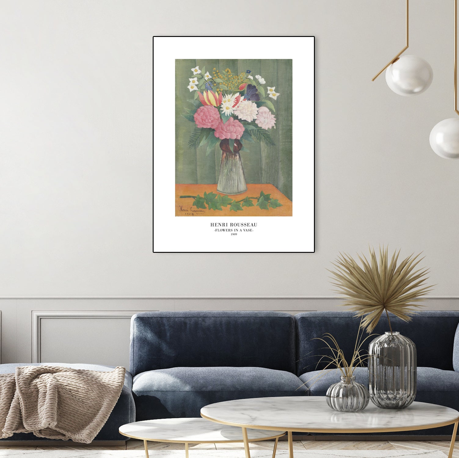Flowers In a Vase by Henri Rousseau on GIANT ART - henri rousseau flowers and plants henri rousseau