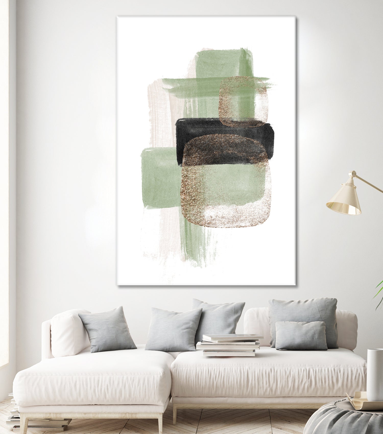 Simple Green-2 by Sally Ann Moss on GIANT ART - geometric geometric geometric